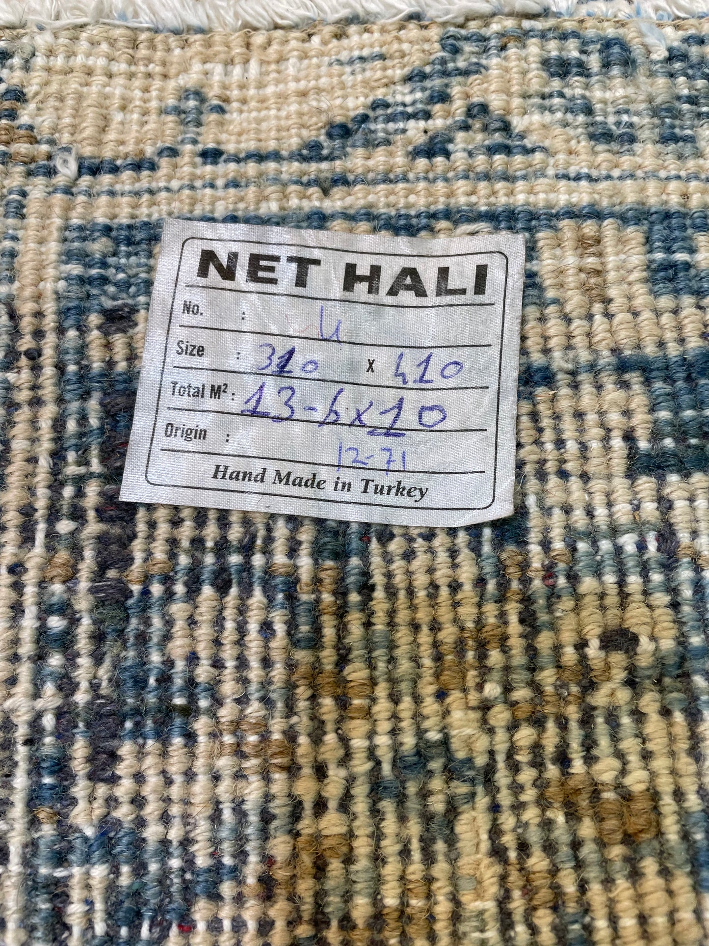 Hand-Knotted Wool Rug Turkish Oushak 10'3" x 13'6"