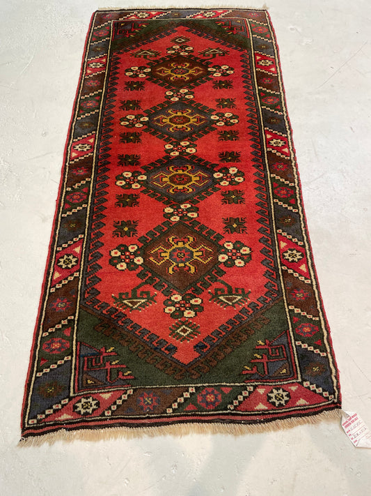Hand-Knotted Wool Rug Turkish Oushak 2'6" x 5'7"