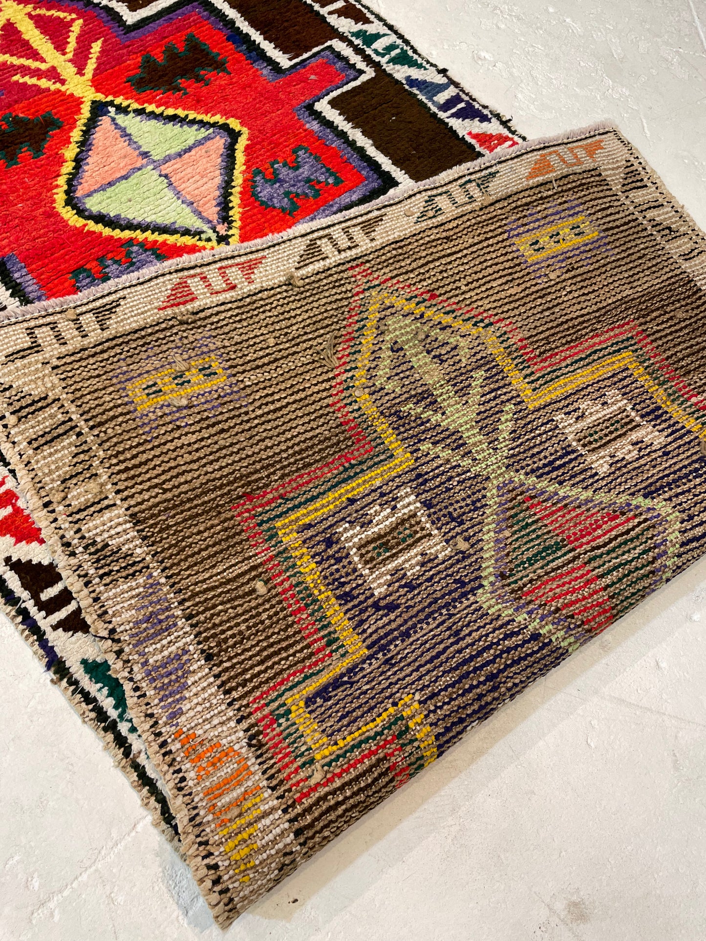Hand-Knotted Wool Runner Turkish Oushak 2'5" x 11'1"