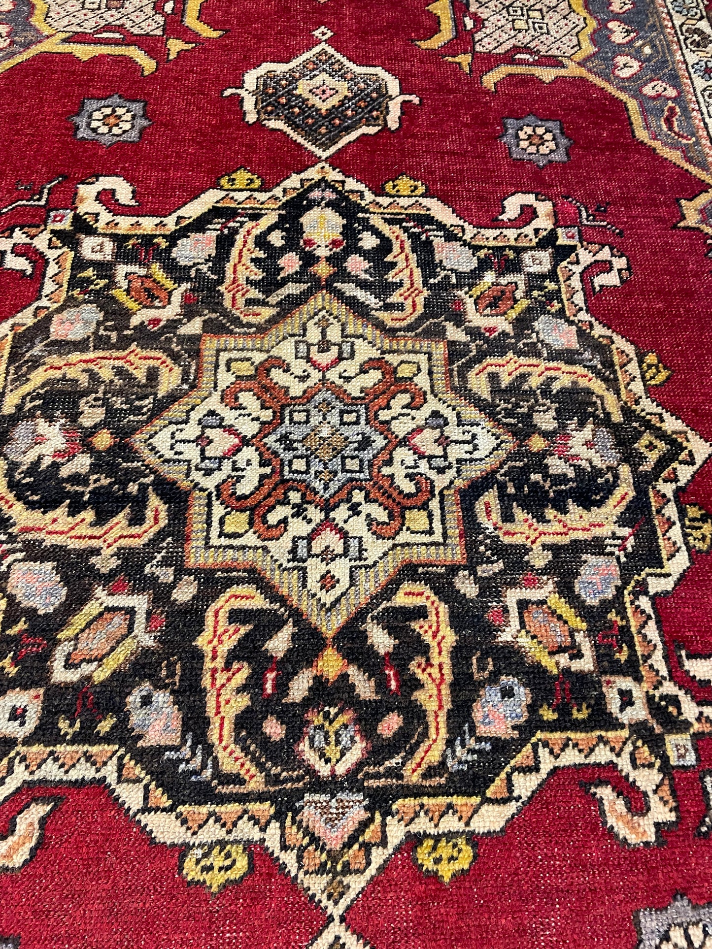 Hand-Knotted Wool Rug Turkish Oushak 4'1" x 5'9"