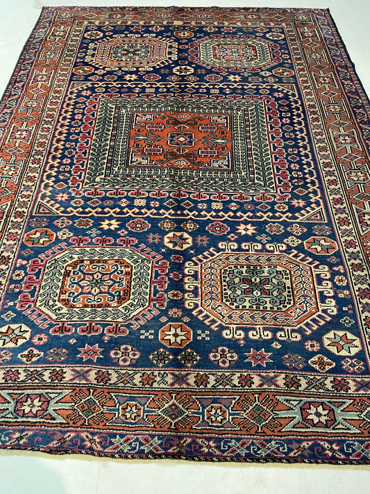 Hand-Knotted Wool Rug Turkish Oushak 5'10" x 7'10"