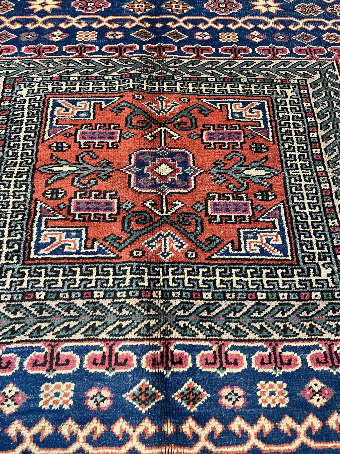 Hand-Knotted Wool Rug Turkish Oushak 5'10" x 7'10"