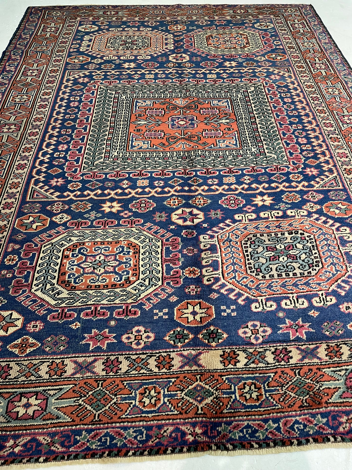 Hand-Knotted Wool Rug Turkish Oushak 5'10" x 7'10"