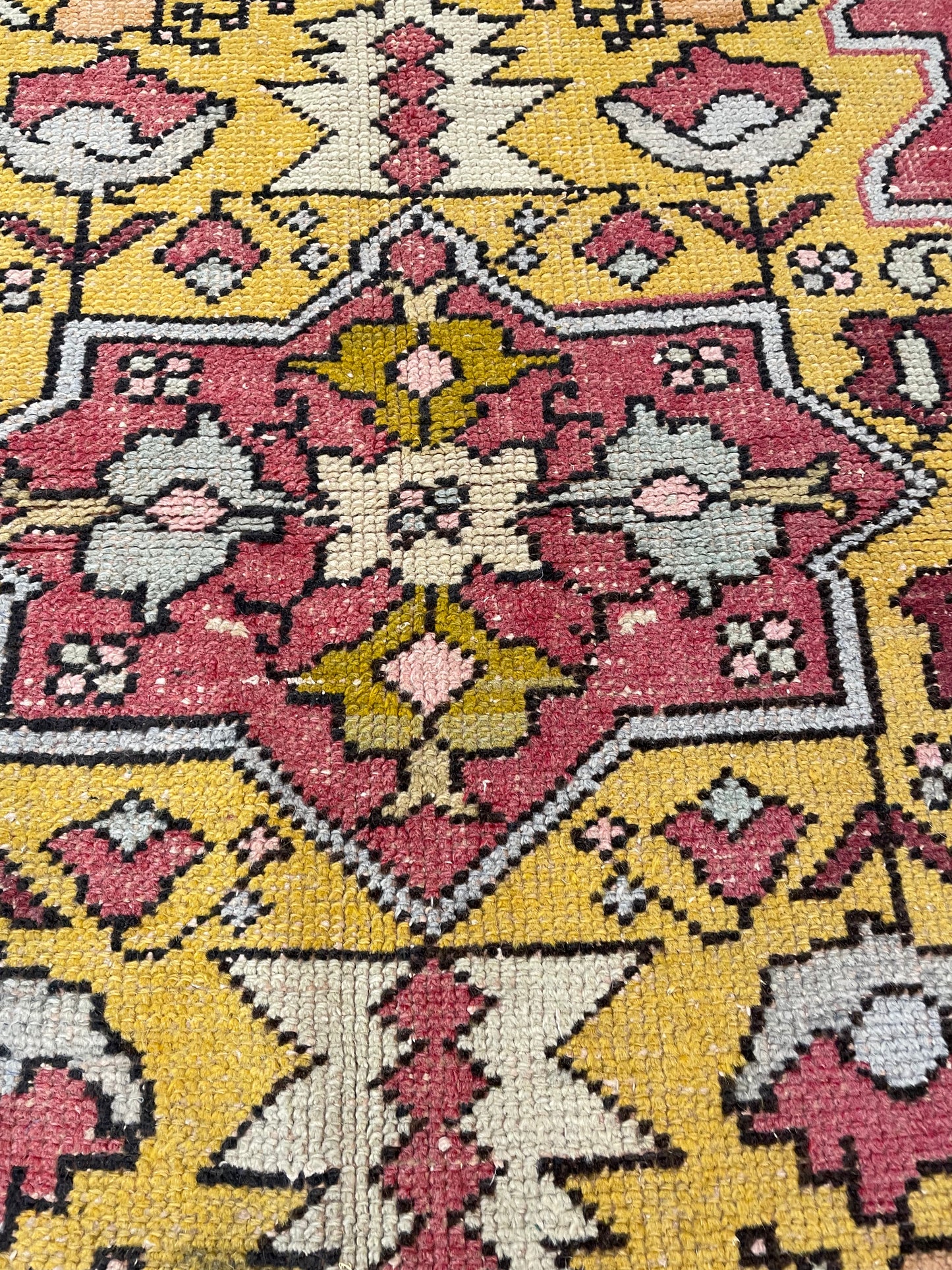Hand-Knotted Wool Rug Turkish Oushak 4'1" x 7'5"