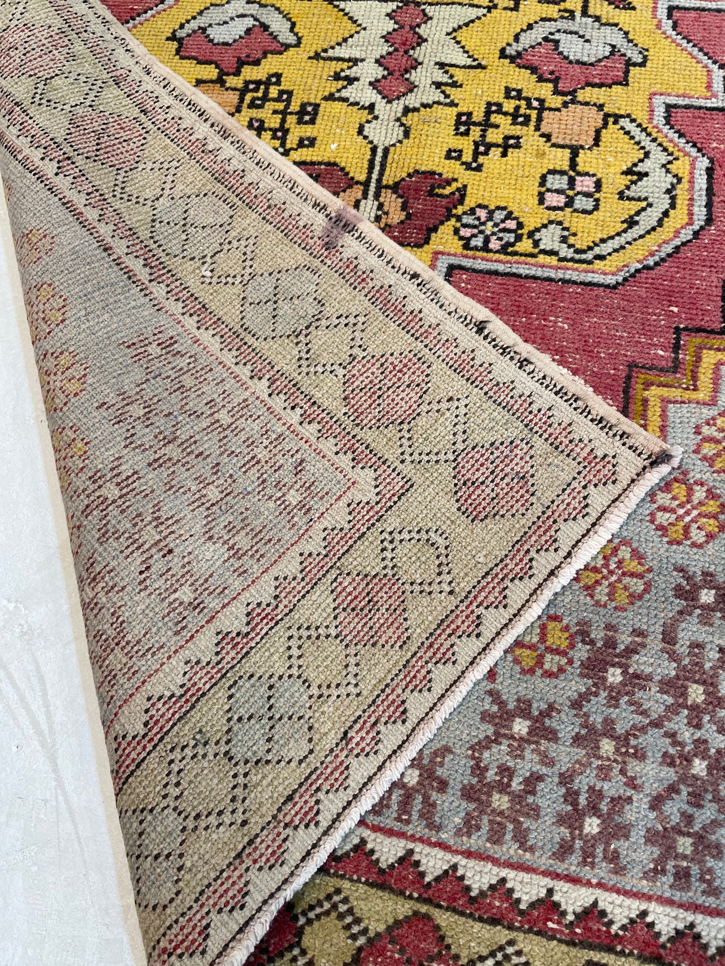 Hand-Knotted Wool Rug Turkish Oushak 4'1" x 7'5"