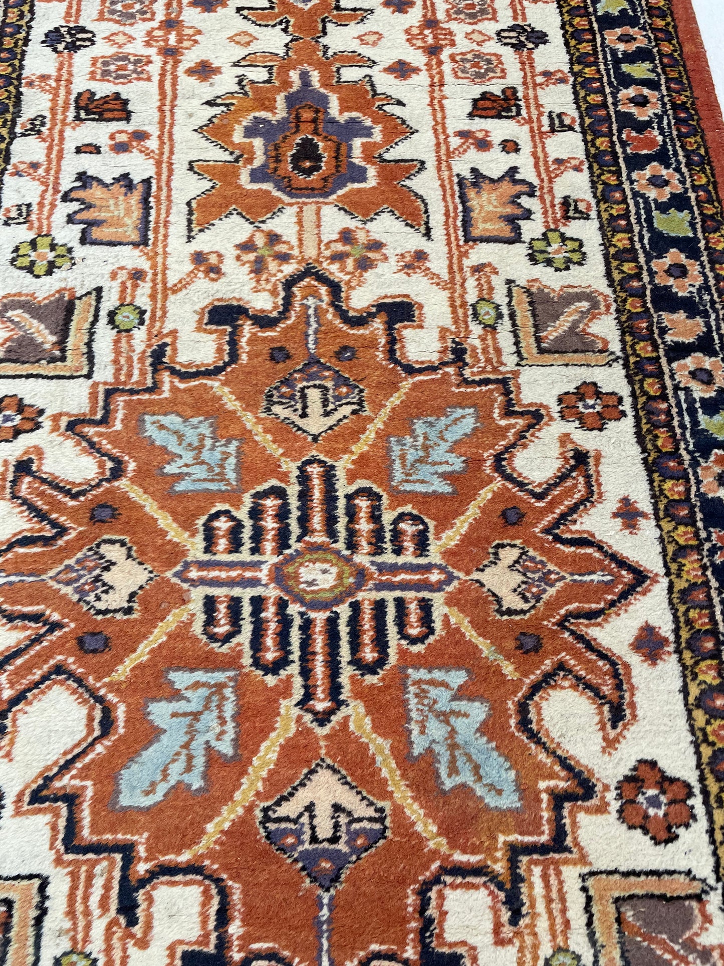 Hand-Knotted Wool Runner Turkish Oushak 2'5" x 7'10"