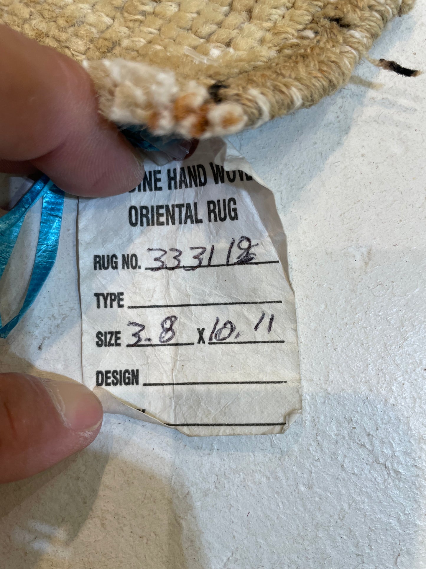 Hand-Knotted Wool Runner Turkish Oushak 3'8" x 10'11"