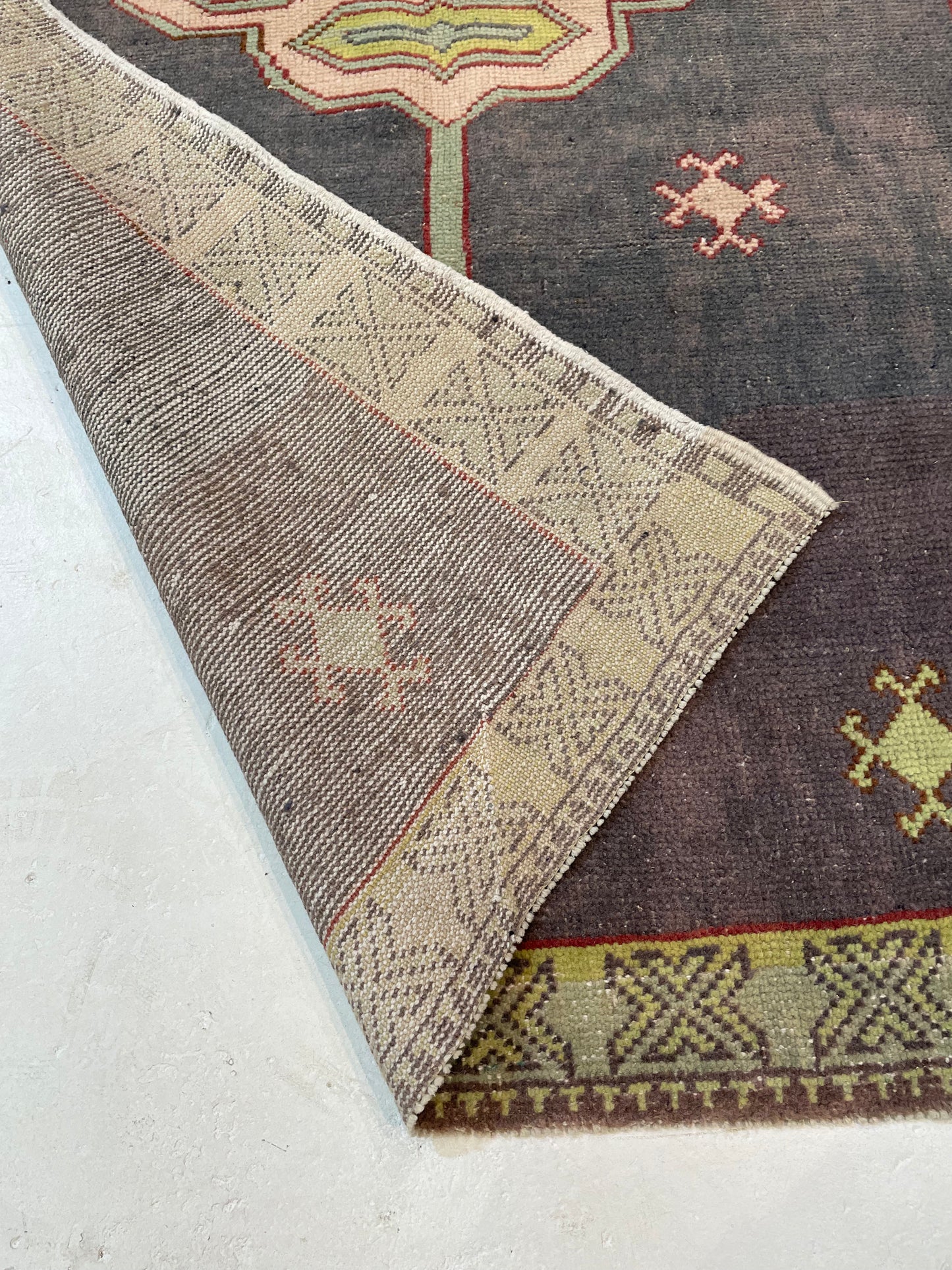 Hand-Knotted Wool Rug Turkish Oushak 4'1" x 6'5"