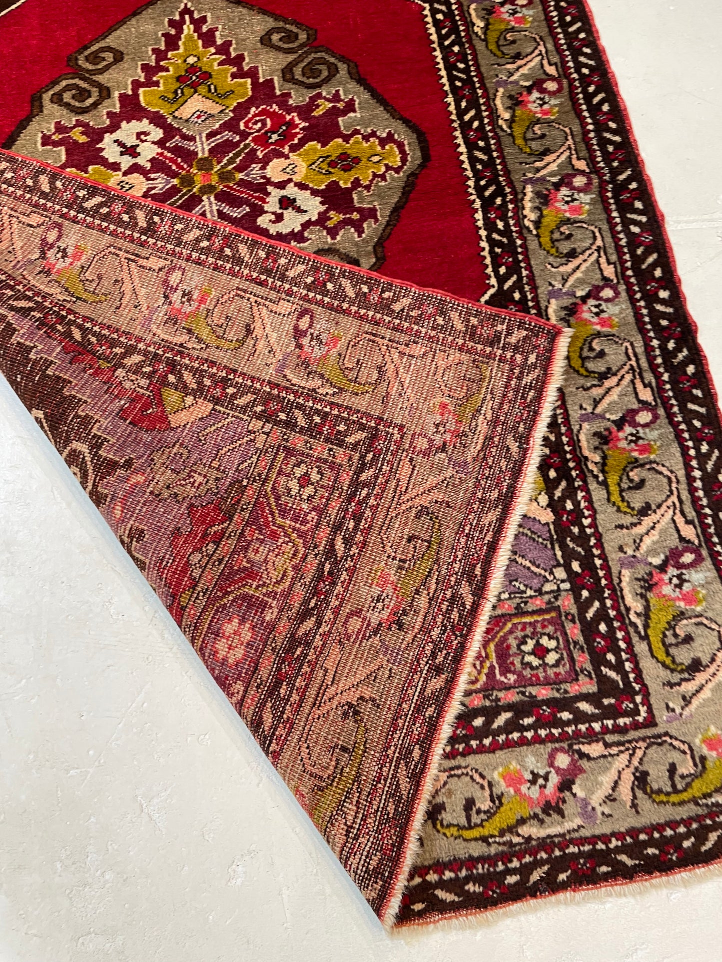 Hand-Knotted Wool Rug Turkish Oushak 3'5" x 5'4"