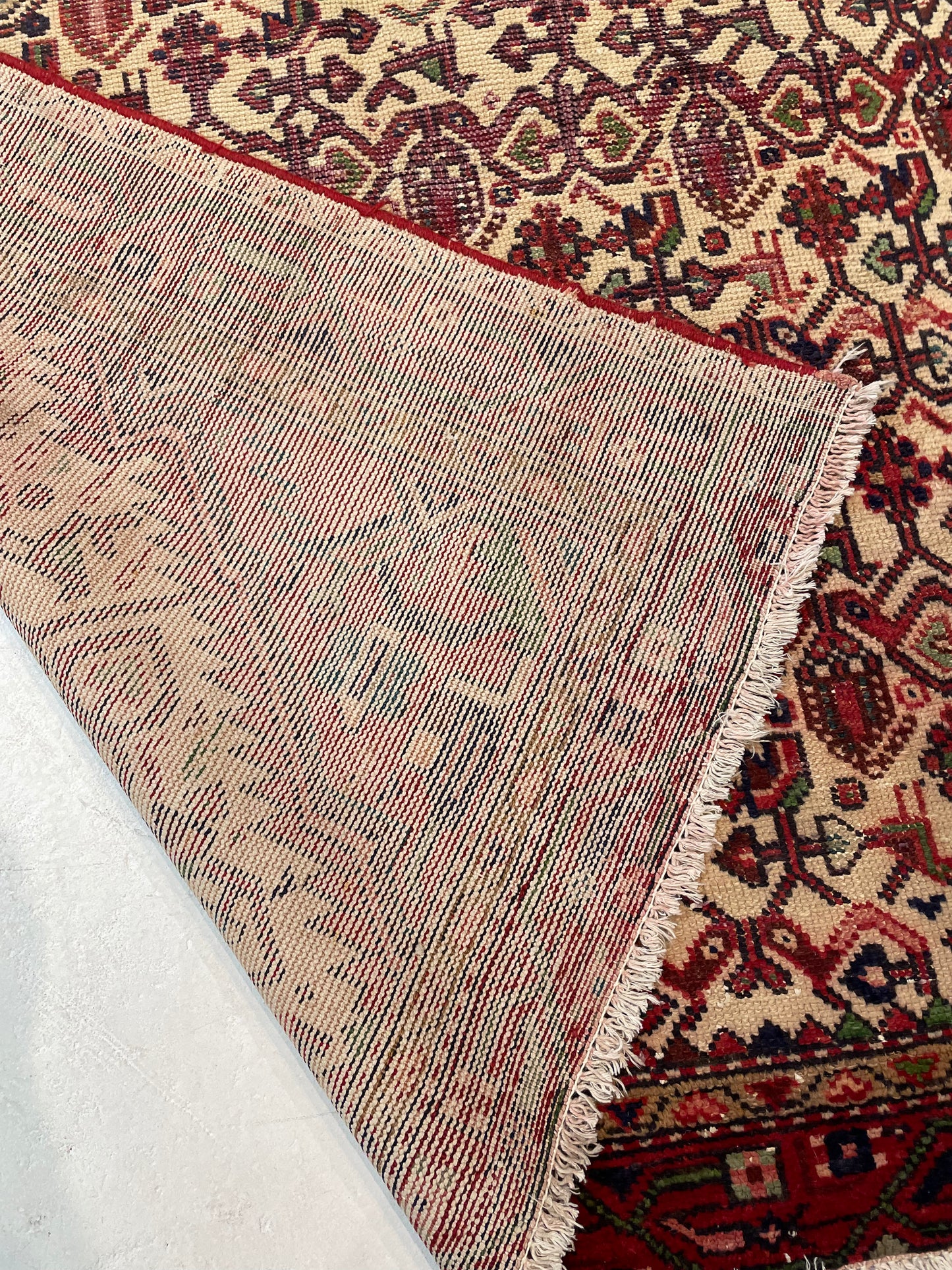 Hand-Knotted Wool Rug Hamedan 4'7" x 8'6"