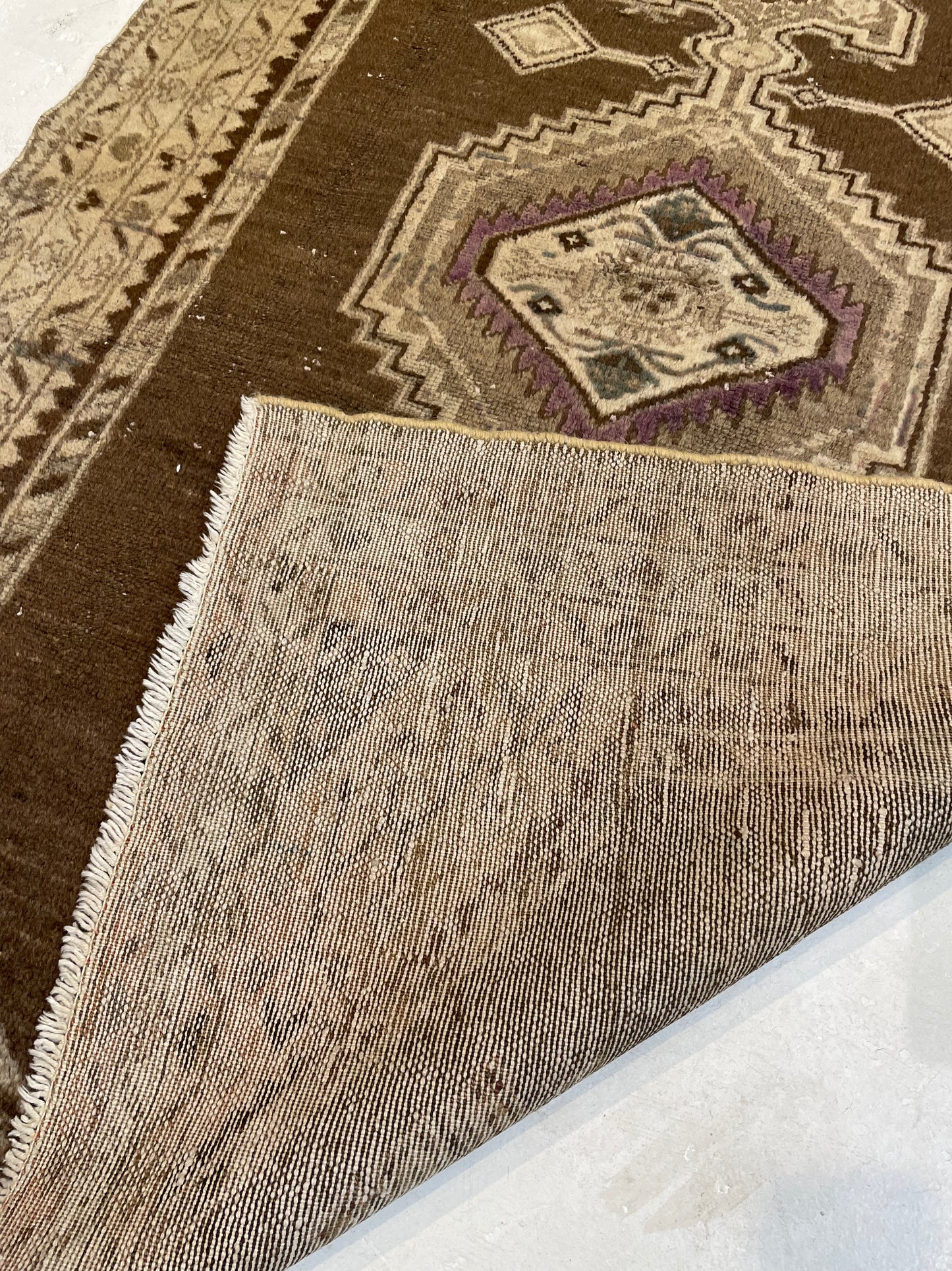 Hand-Knotted Wool Rug Turkish Oushak 3'4" x 5'3"