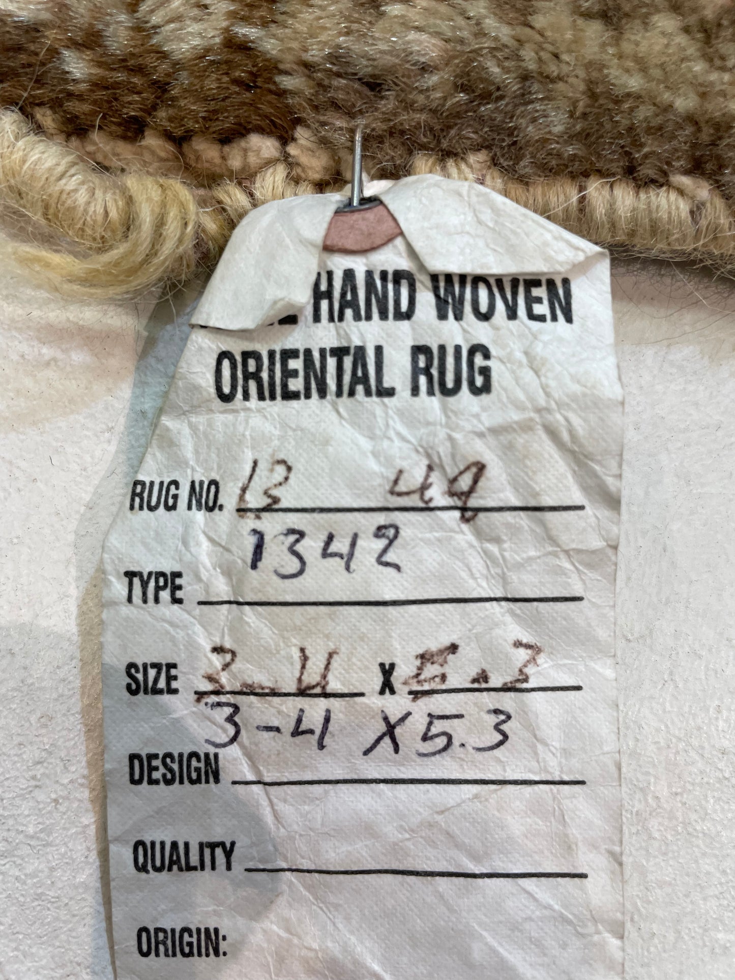 Hand-Knotted Wool Rug Turkish Oushak 3'4" x 5'3"