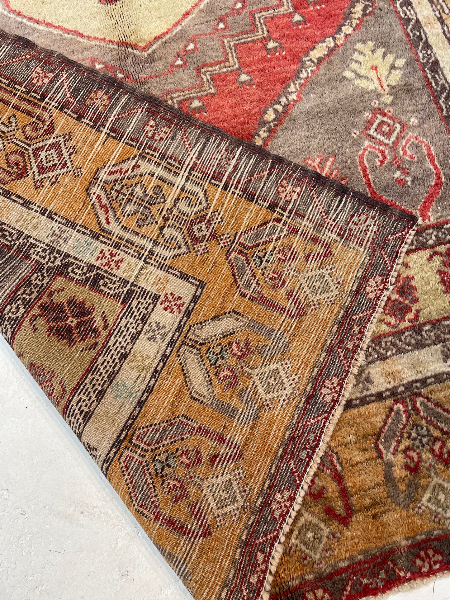Hand-Knotted Wool Rug Turkish Oushak 4'7" x 7'3"