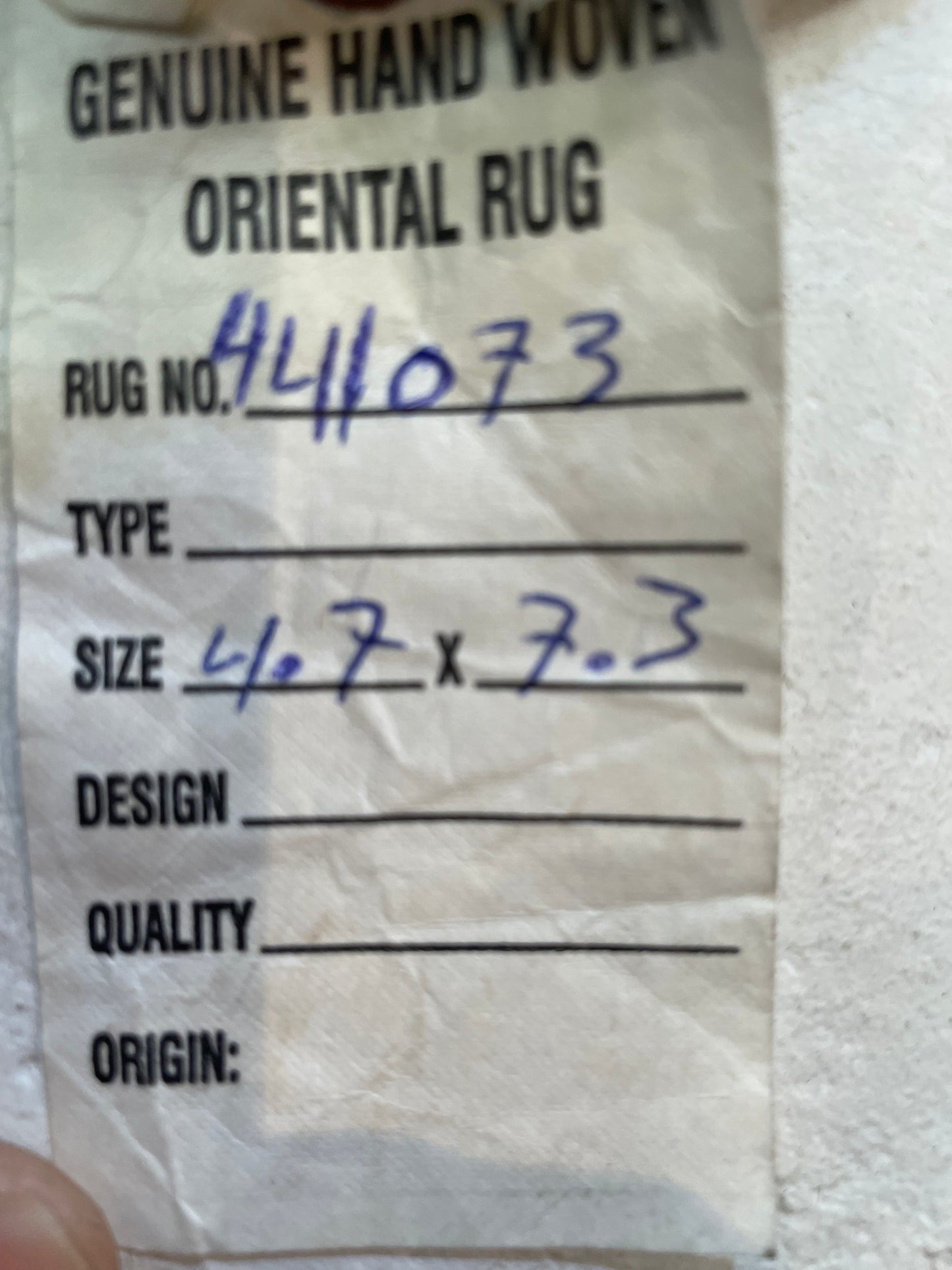 Hand-Knotted Wool Rug Turkish Oushak 4'7" x 7'3"