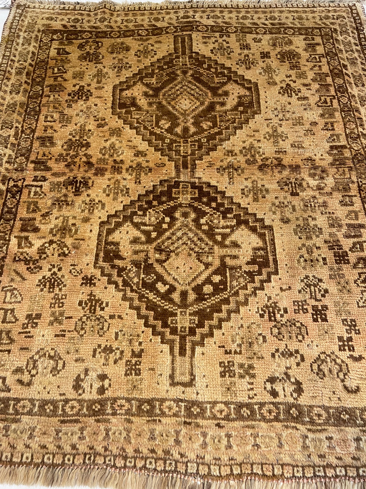 Hand-Knotted Wool Rug Turkish Oushak 3'9" x 4'6"