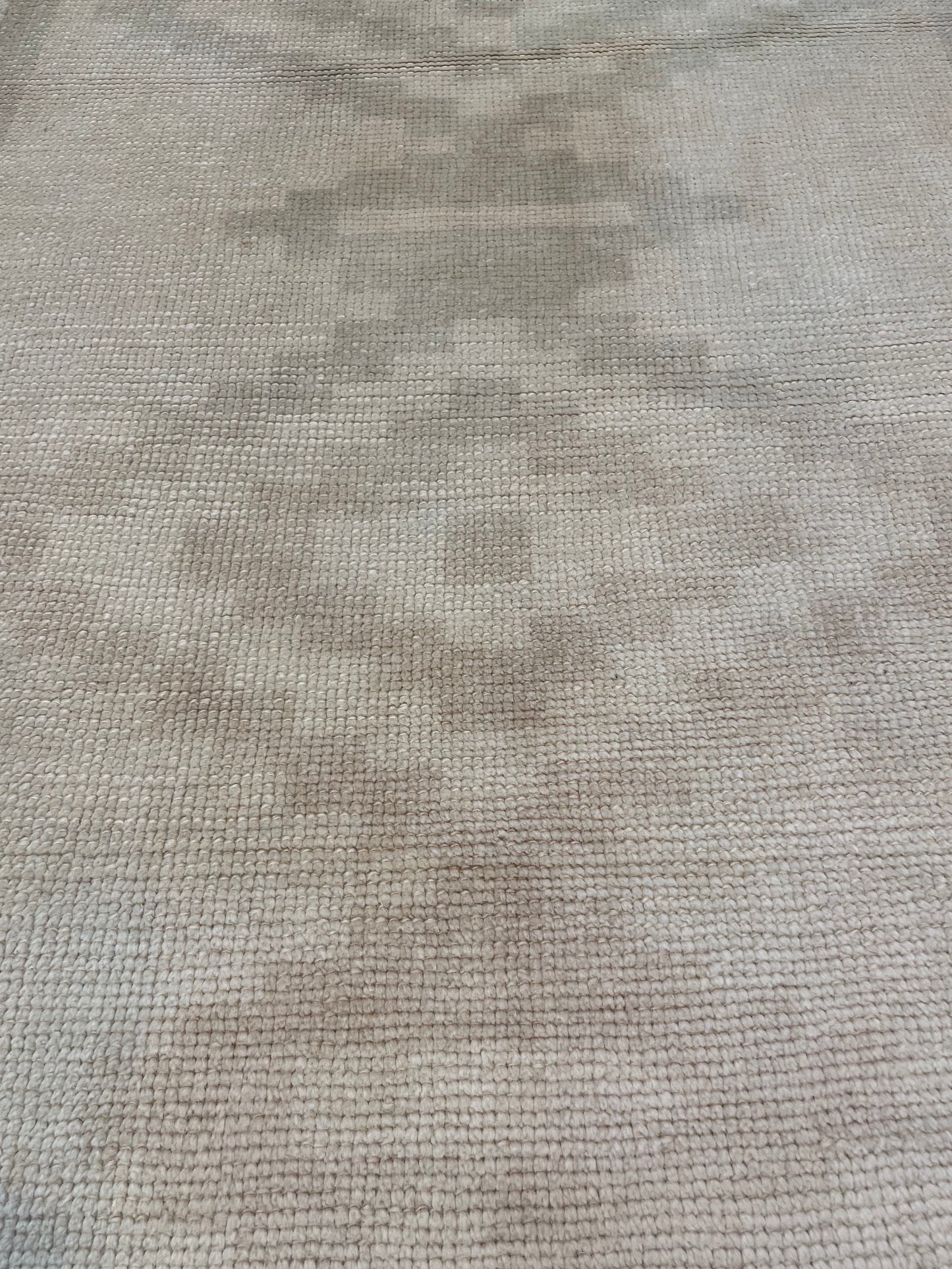 Hand-Knotted Wool Runner Turkish Oushak 2'8" x 5'10"