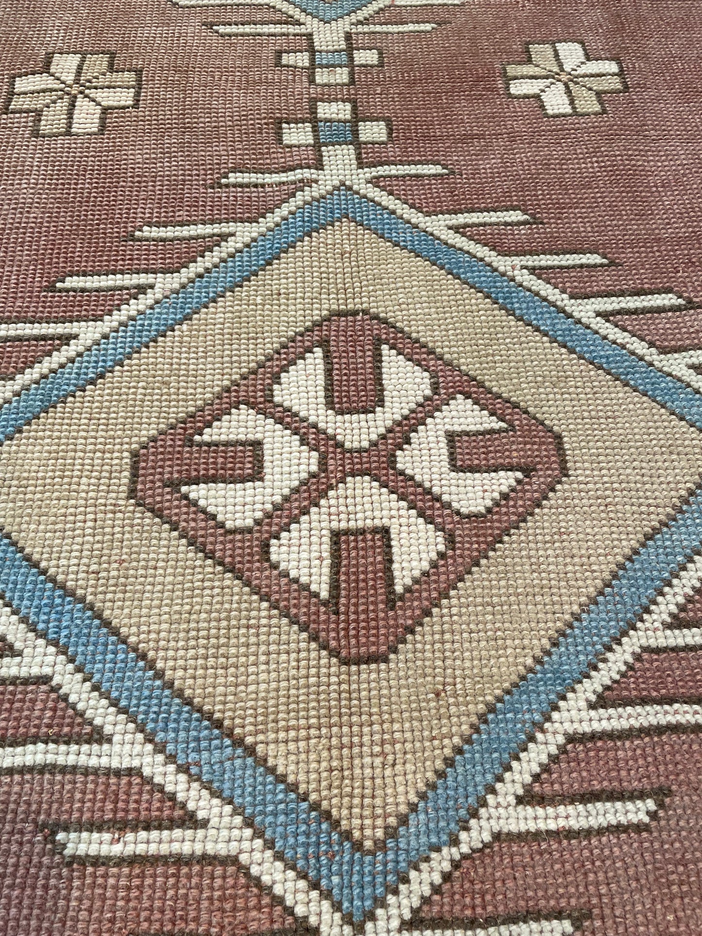 Hand-Knotted Wool Rug Turkish Oushak 4'9" x 6'3"