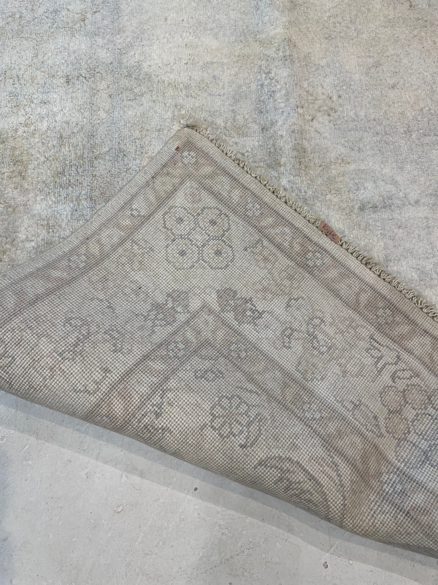 Hand-Knotted Wool Runner Turkish Oushak 2'6" x 7'11"