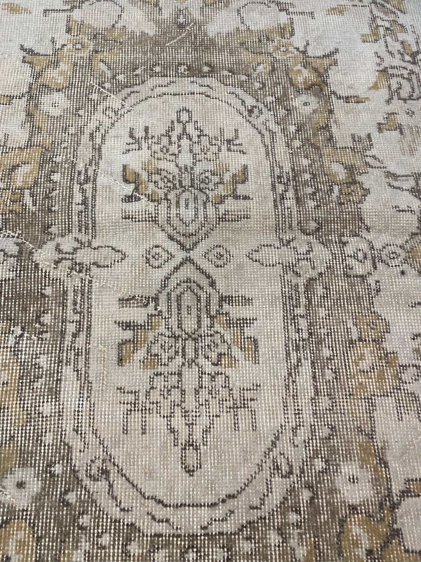 Hand-Knotted Wool Rug Turkish Oushak 3'8" x 6'10"