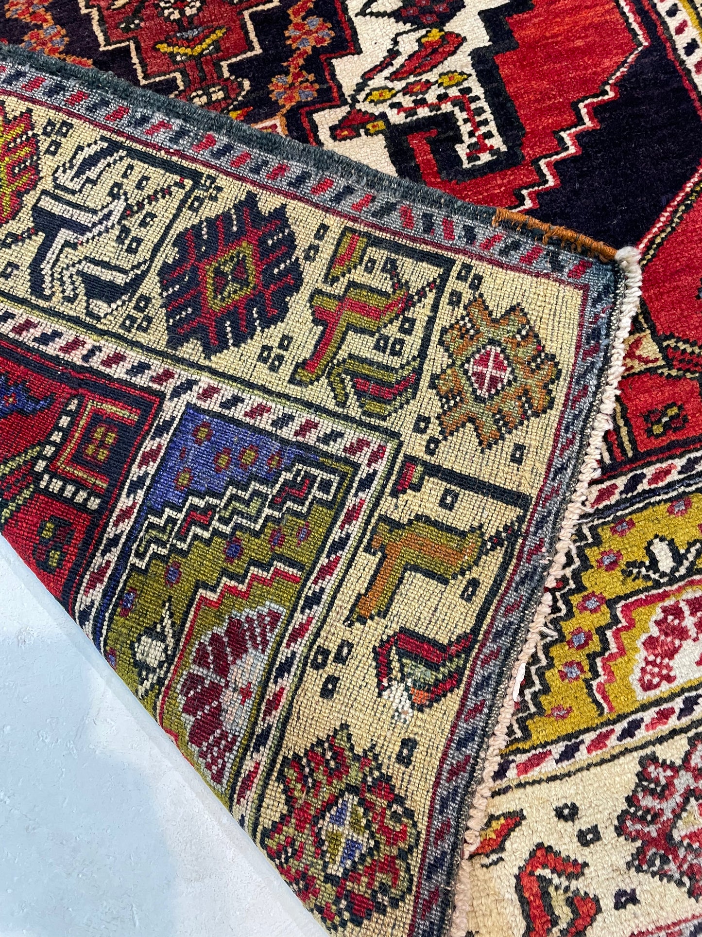 Hand-Knotted Wool Rug Turkish Oushak 3'11" x 6'