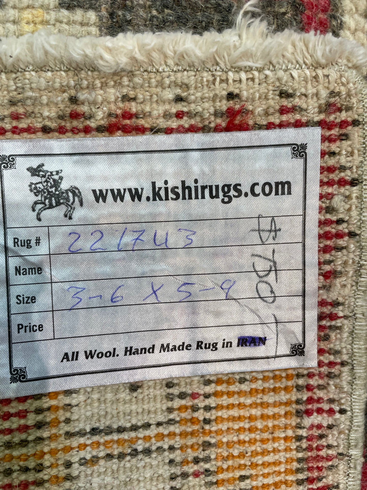 Hand-Knotted Wool Rug Turkish Oushak 3'6" x 5'9"