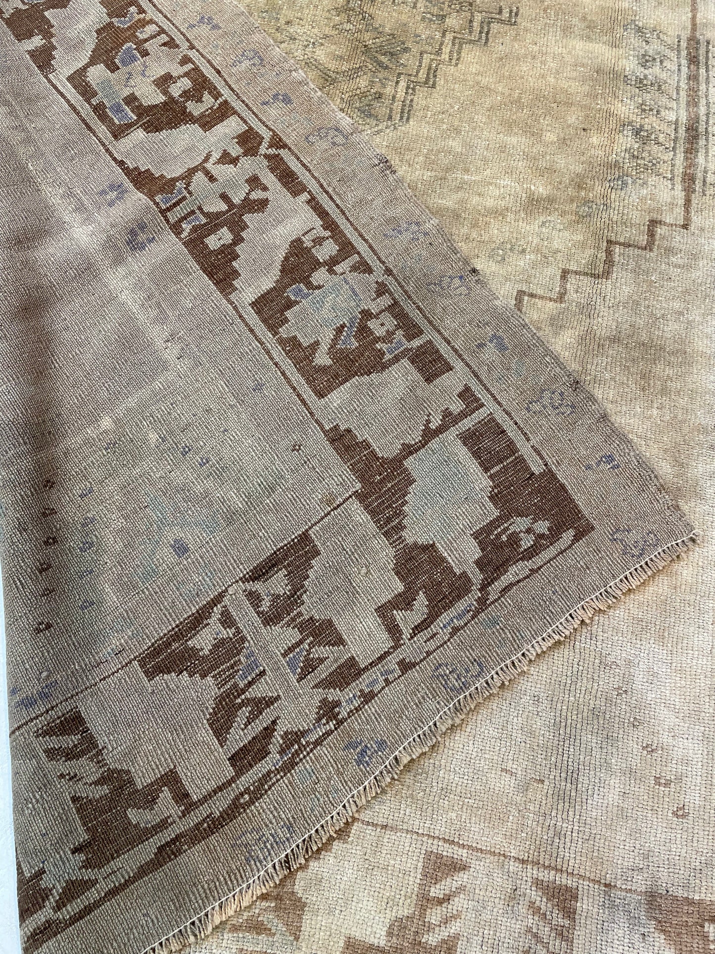 Hand-Knotted Wool Rug Turkish Oushak 5'8" x 8'3"