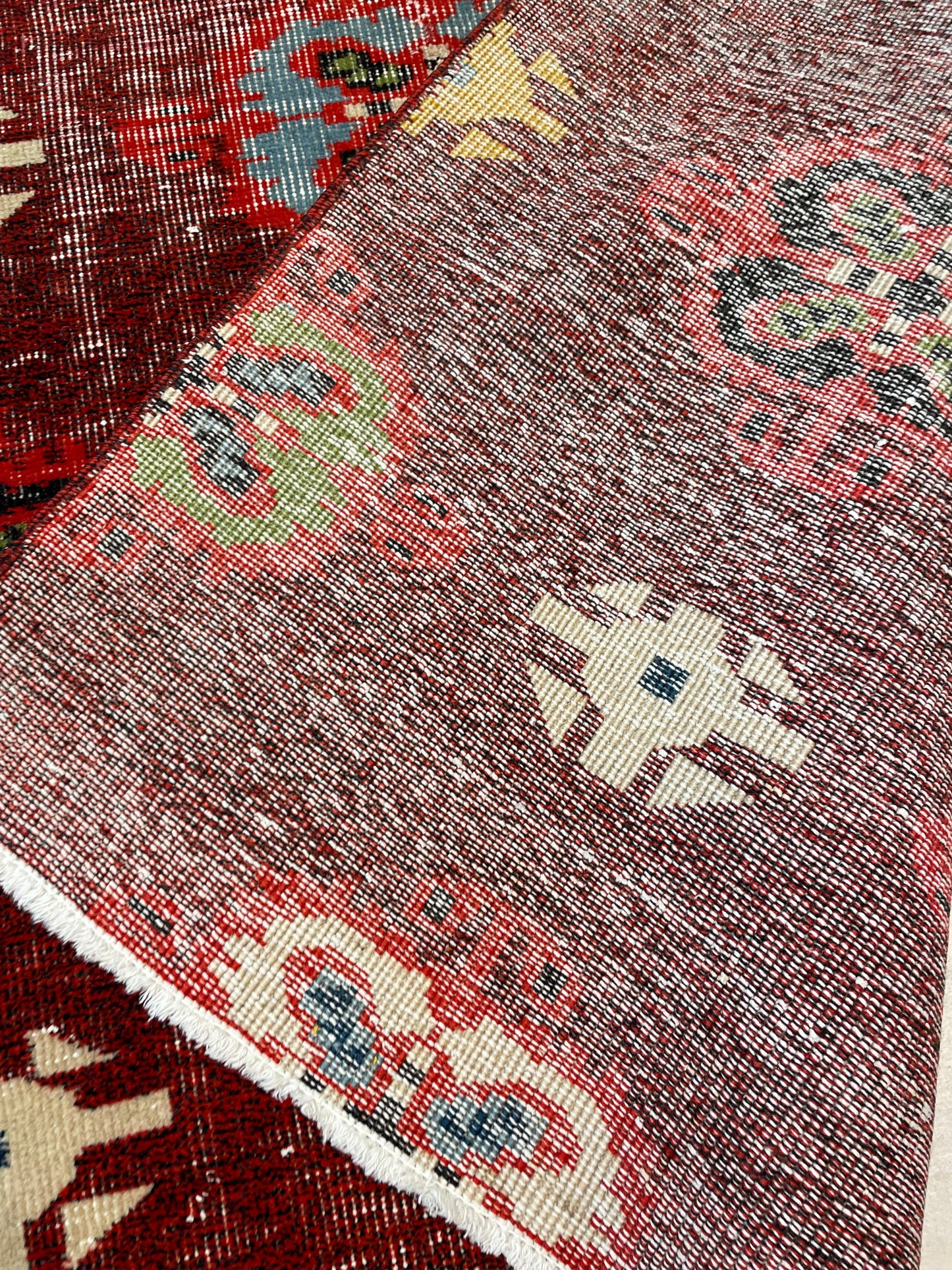 Hand-Knotted Wool Rug Turkish Oushak 4' x 6'4"