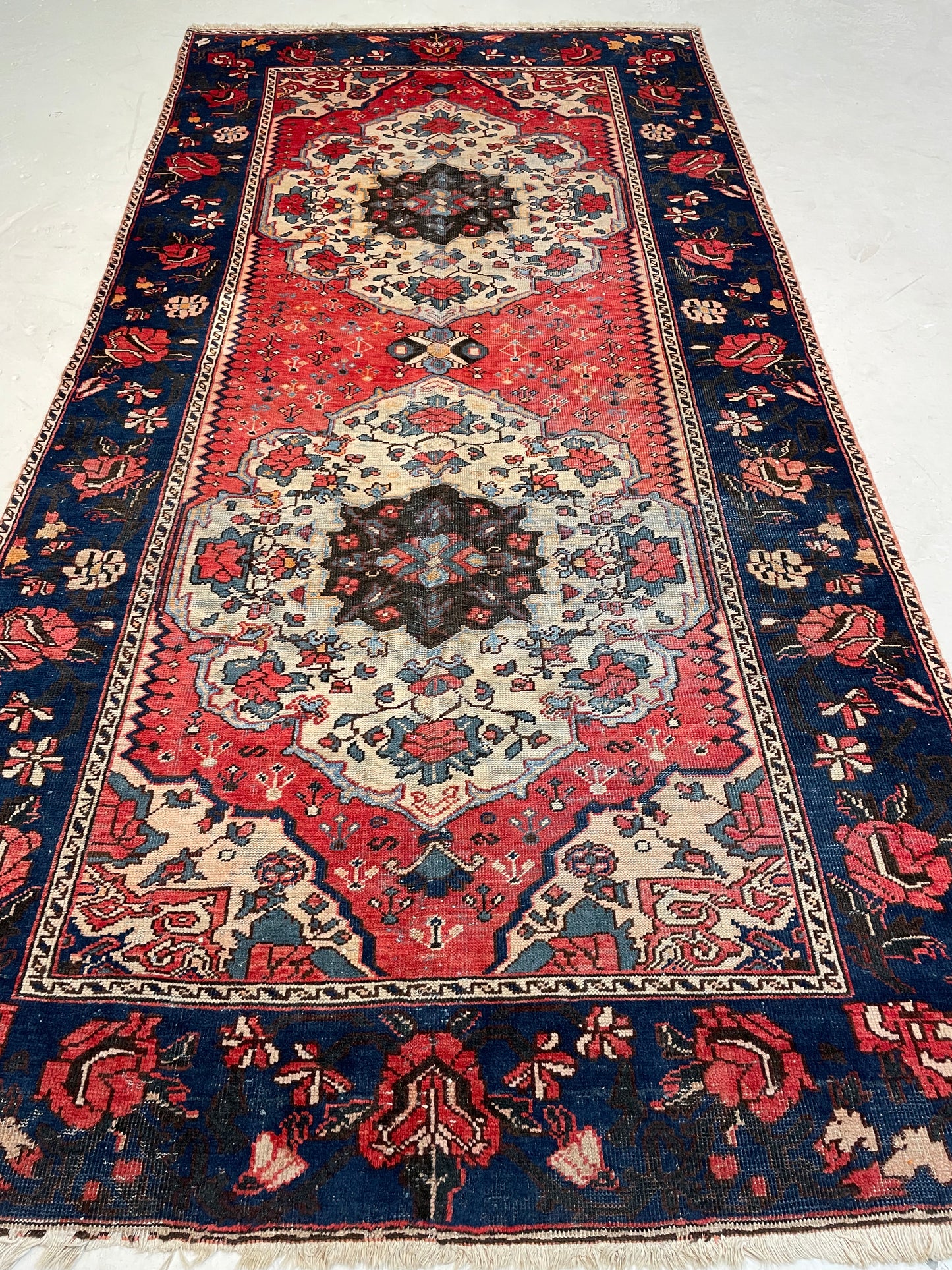 Hand-Knotted Wool Gallery Size Bakhtiari Henegoon 4'11" x 9'10"