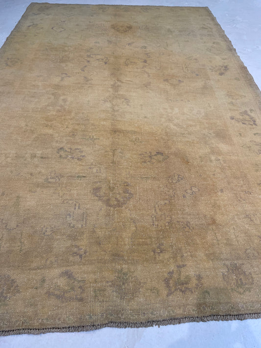 Hand-Knotted Wool Rug Turkish Oushak 5' x 7'7"