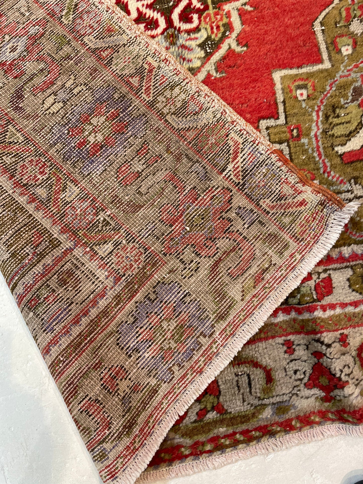 Hand-Knotted Wool Rug Turkish Oushak 4'4" x 6'10"