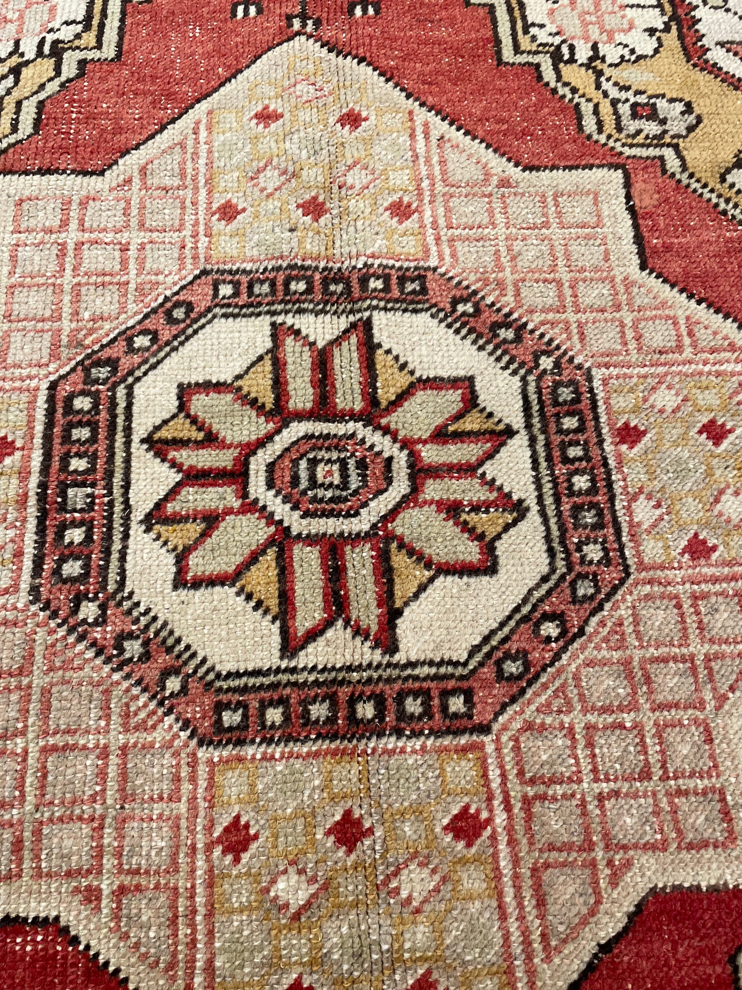 Hand-Knotted Wool Rug Turkish Oushak 3'11" x 6'