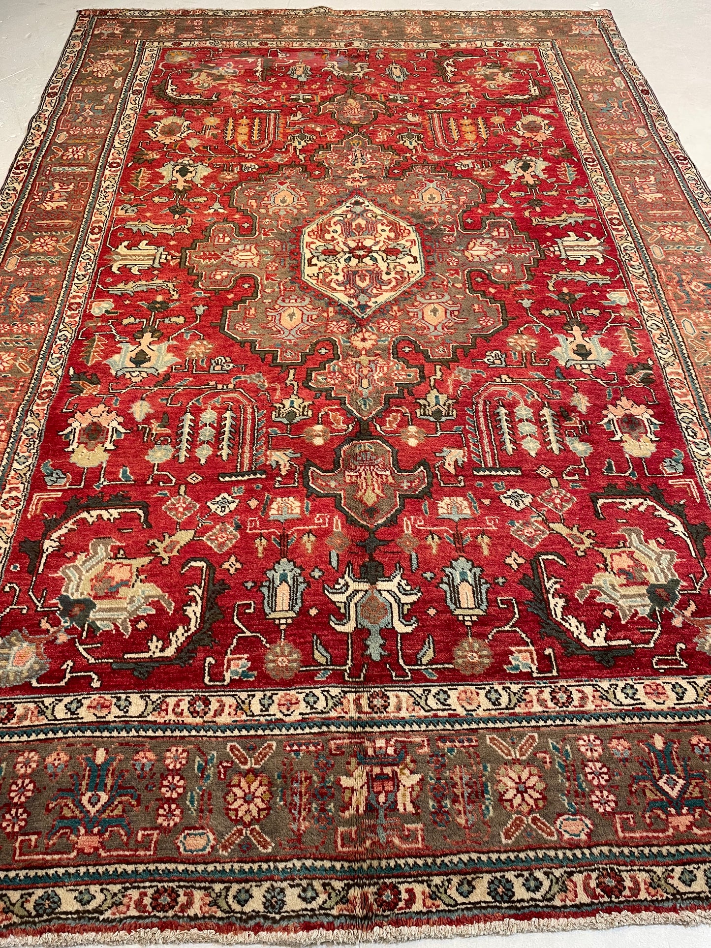 Hand-Knotted Wool Rug Tabriz Khoy 6'7" x 9'9"