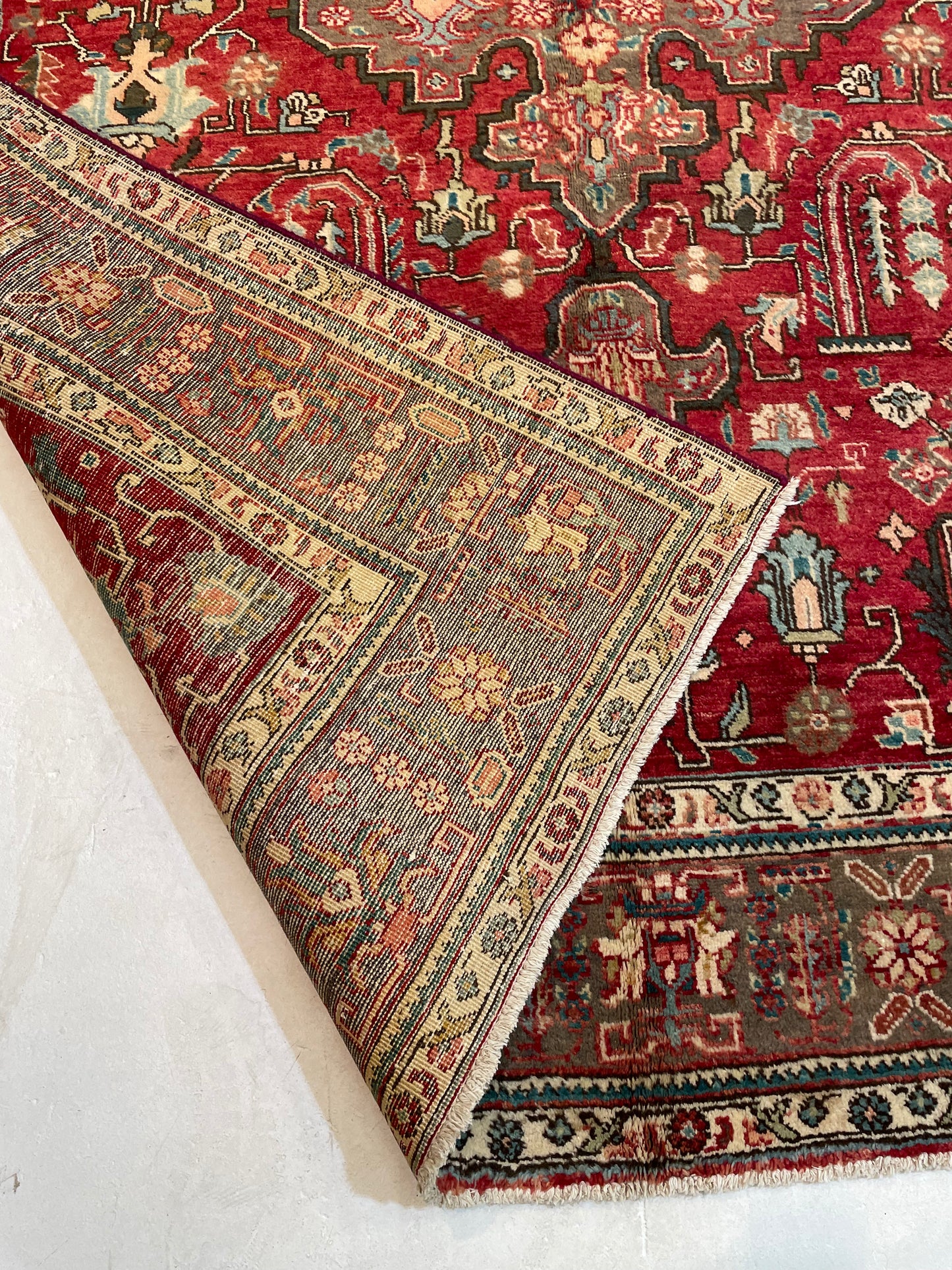 Hand-Knotted Wool Rug Tabriz Khoy 6'7" x 9'9"