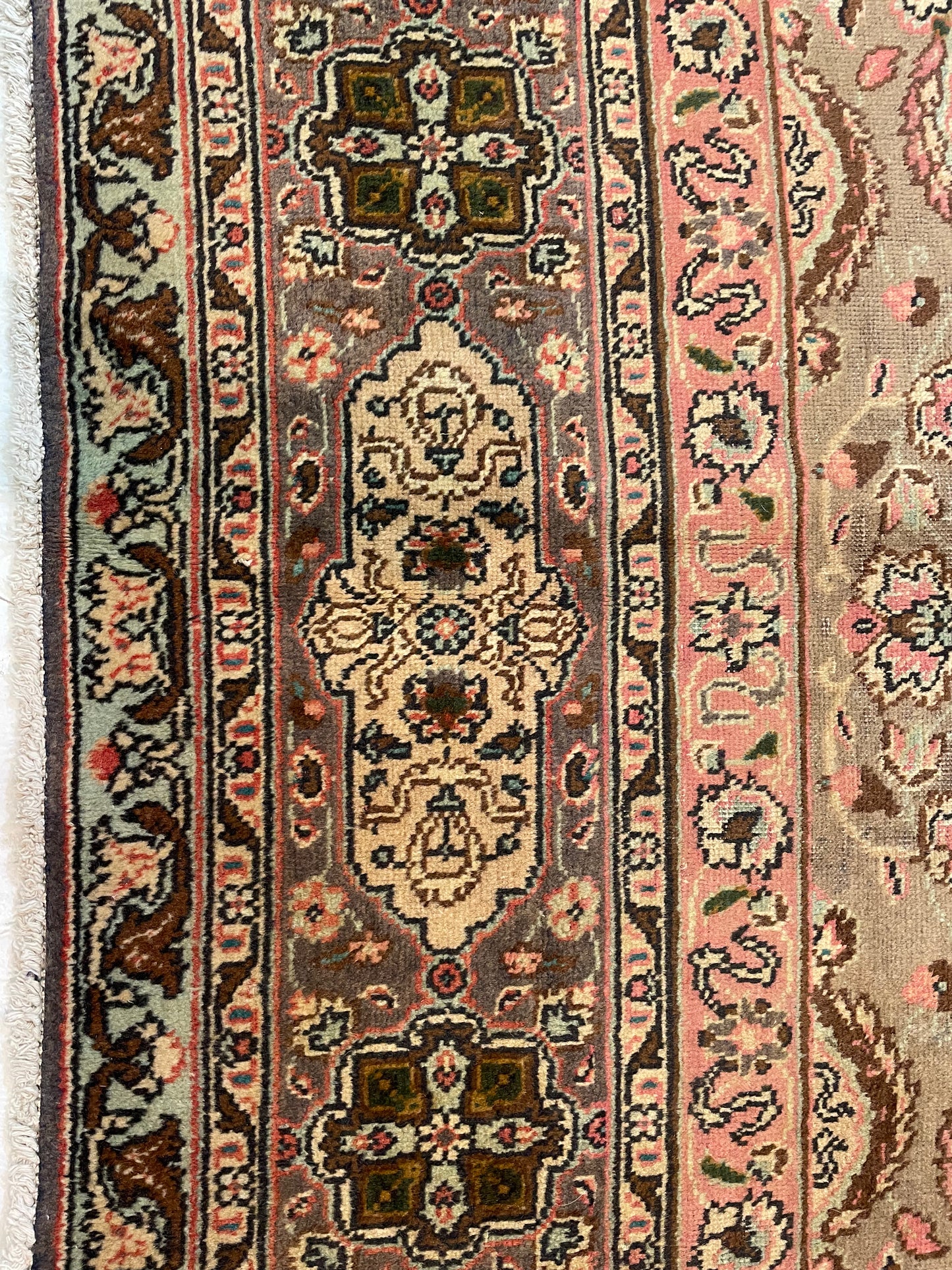 Hand-Knotted Wool Rug Tabriz 7'4" x 9'11"