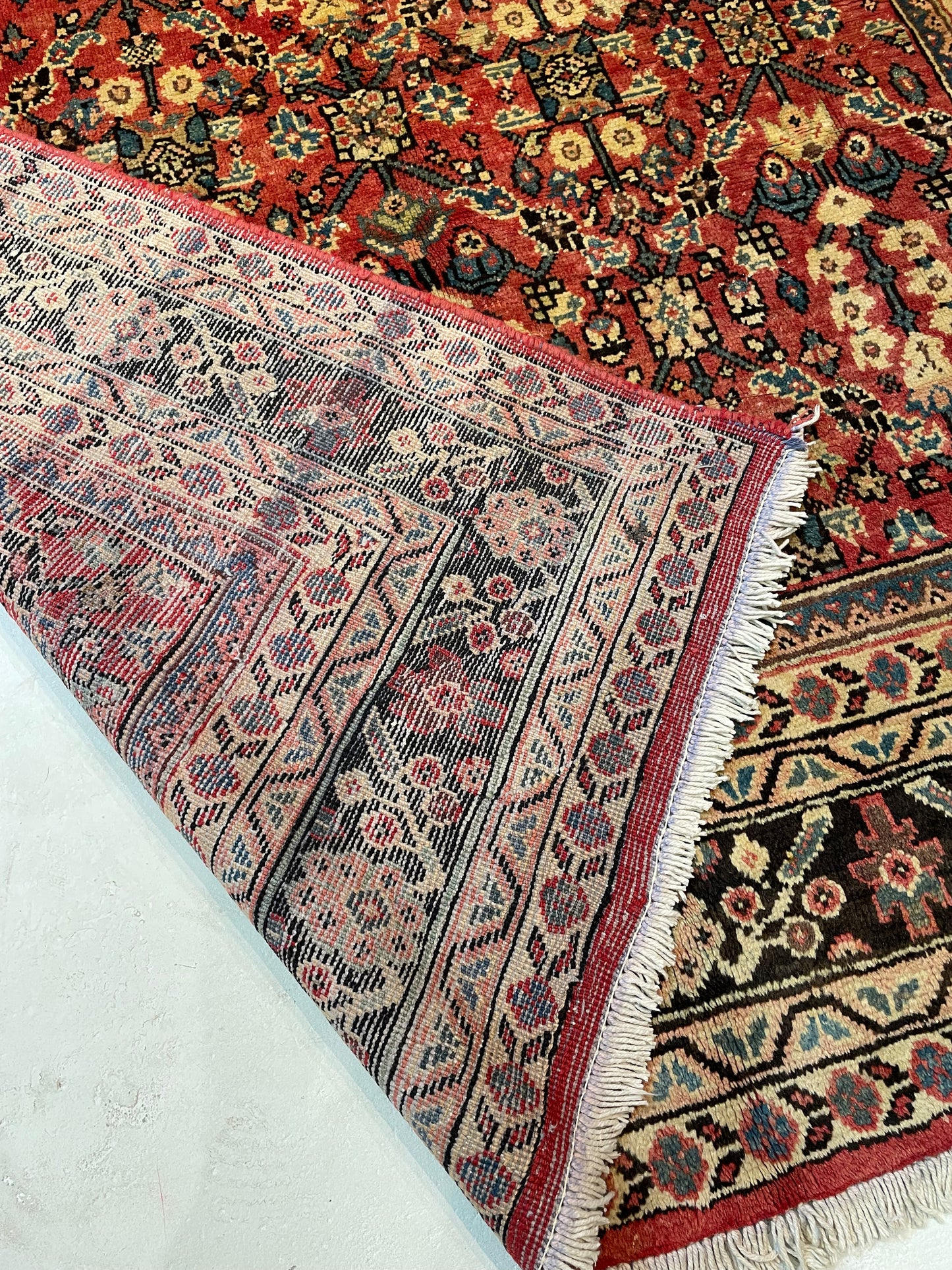 Hand-Knotted Wool Rug Mahal 6'8" x 10'7"