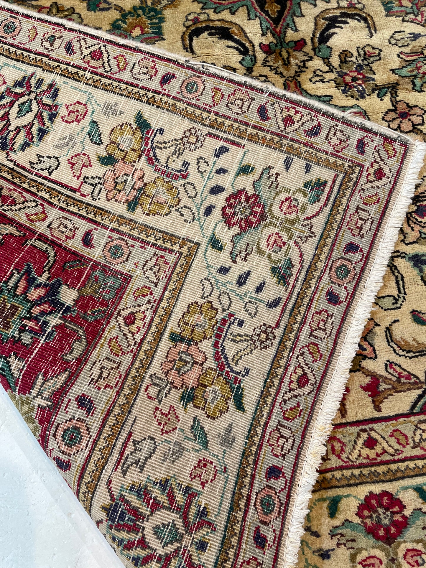 Hand-Knotted Wool Rug Tabriz 6'10" x 9'2"