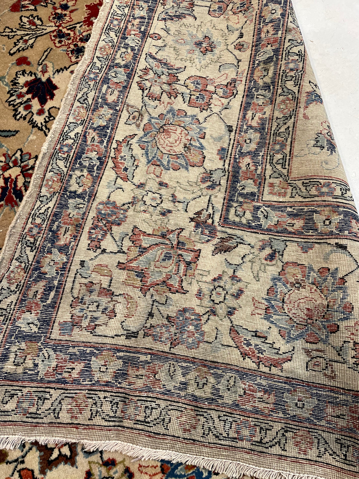 Hand-Knotted Wool Rug Isfahan 8' x 8'