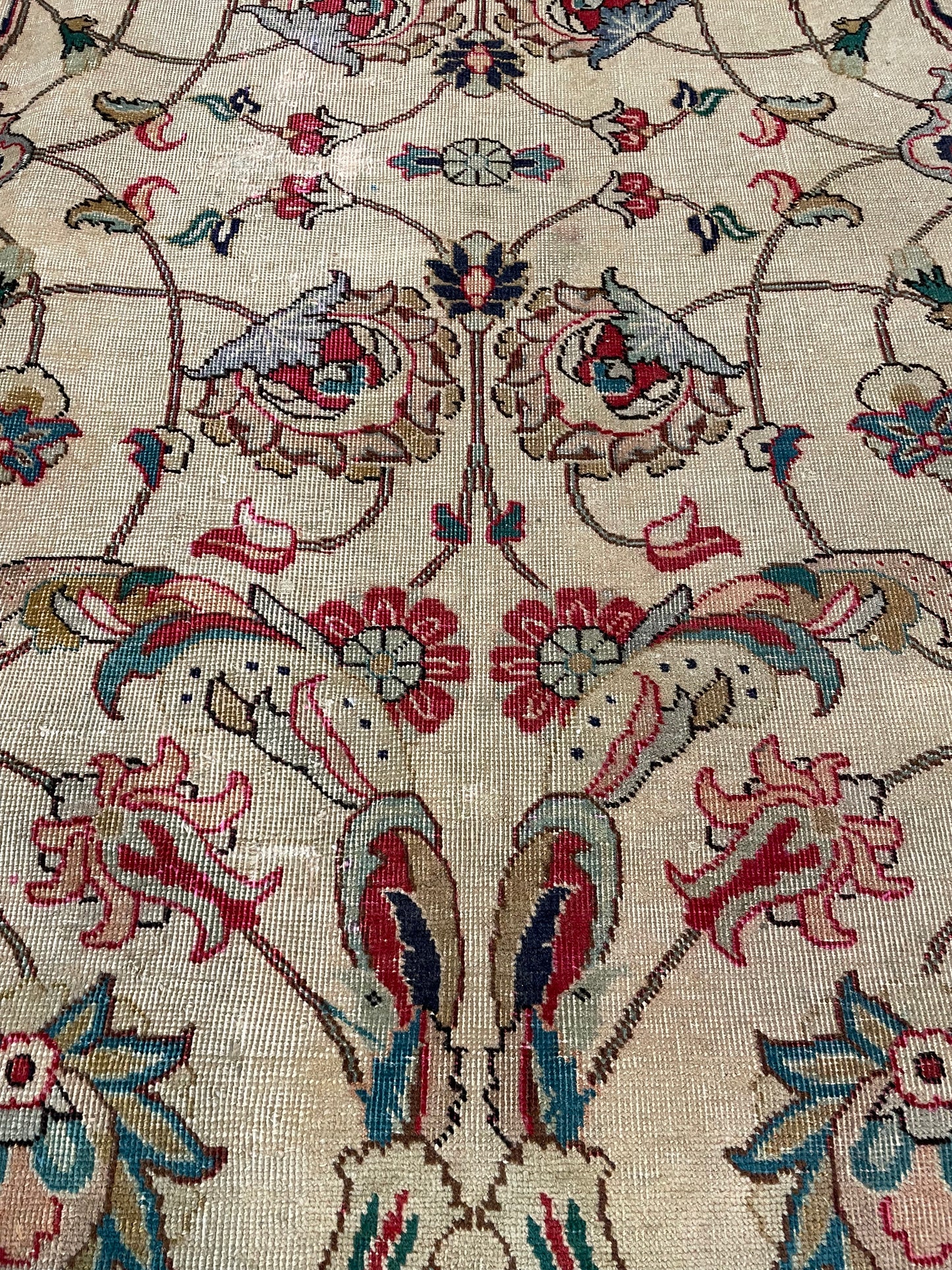 Hand-Knotted Wool Rug Tabriz 8'7" x 11'10"