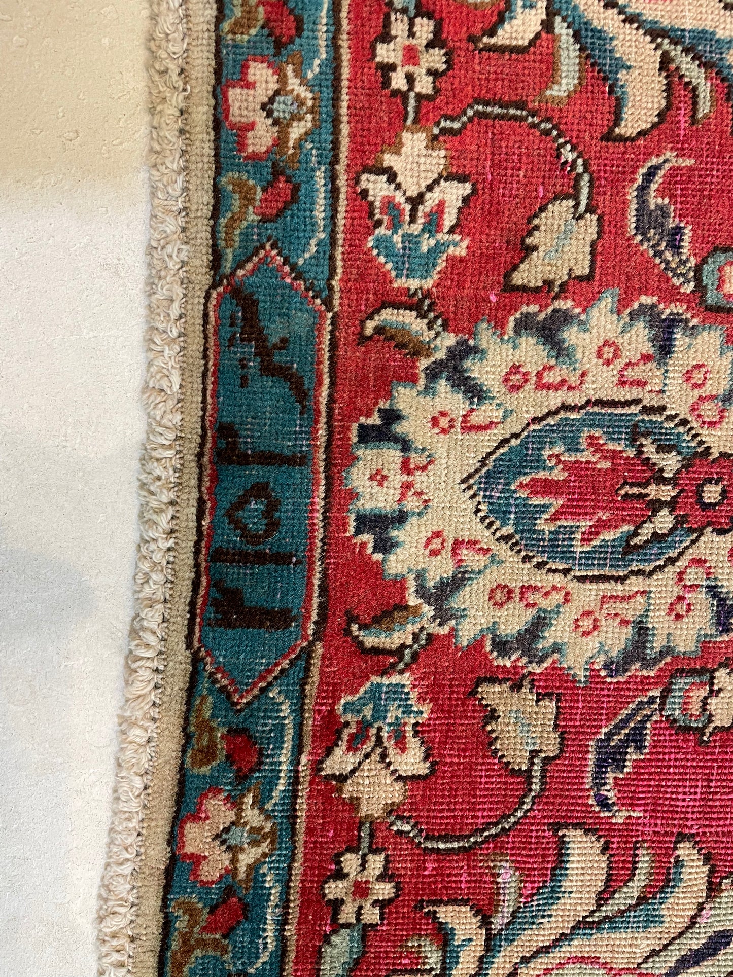 Hand-Knotted Wool Rug Tabriz 8'7" x 11'10"