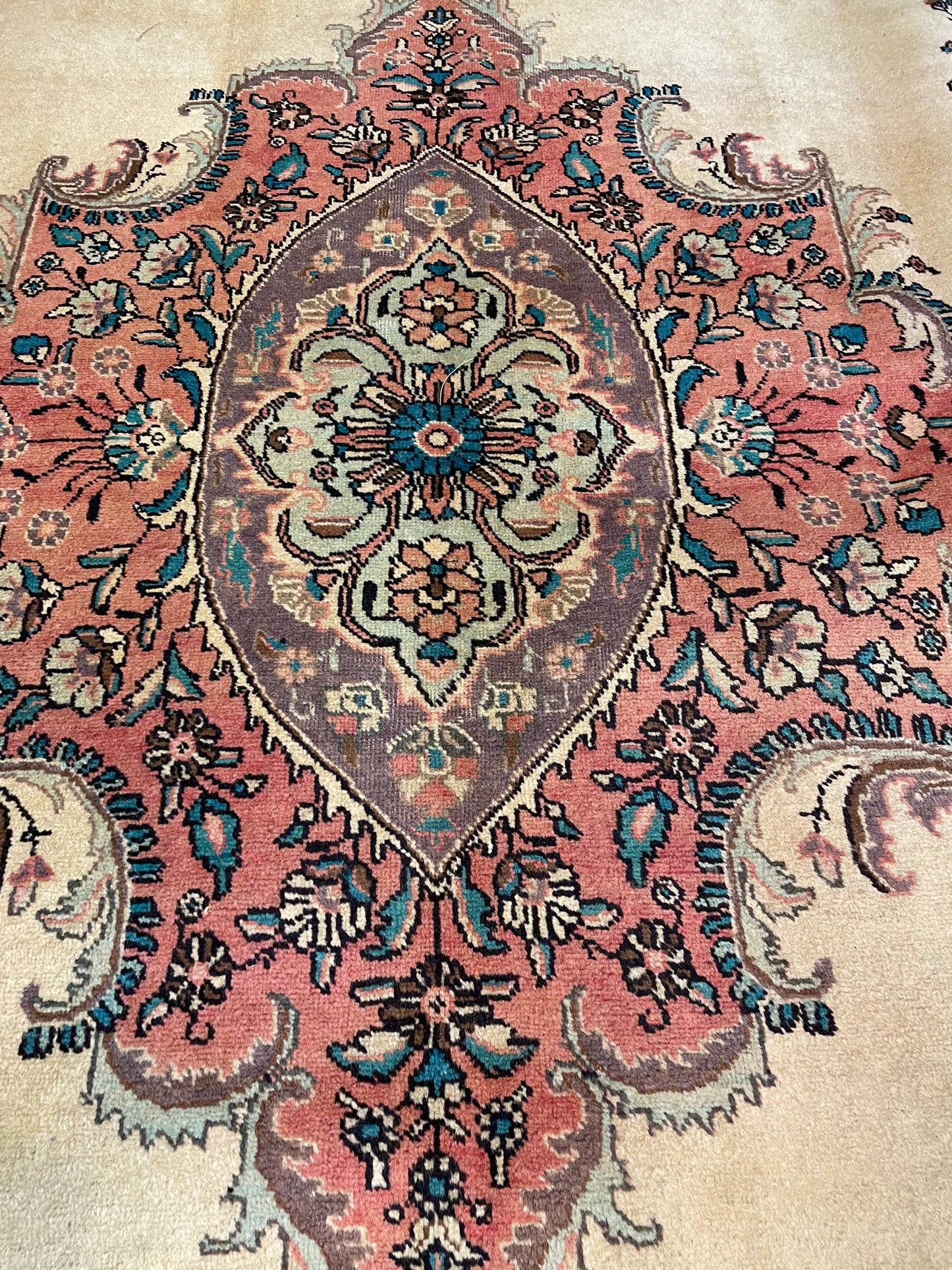 Hand-Knotted Wool Rug Tabriz 9'11" x 12'10"