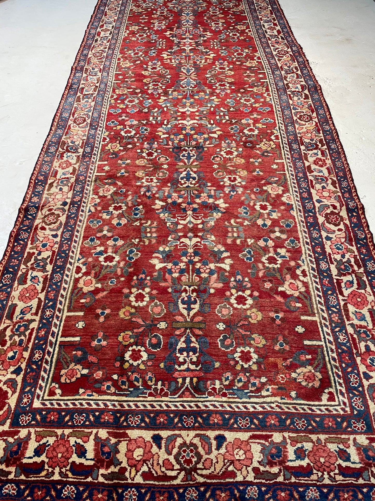 Hand-Knotted Wool Gallery Size Hamedan Borchaloo 5'2" x 15'6"