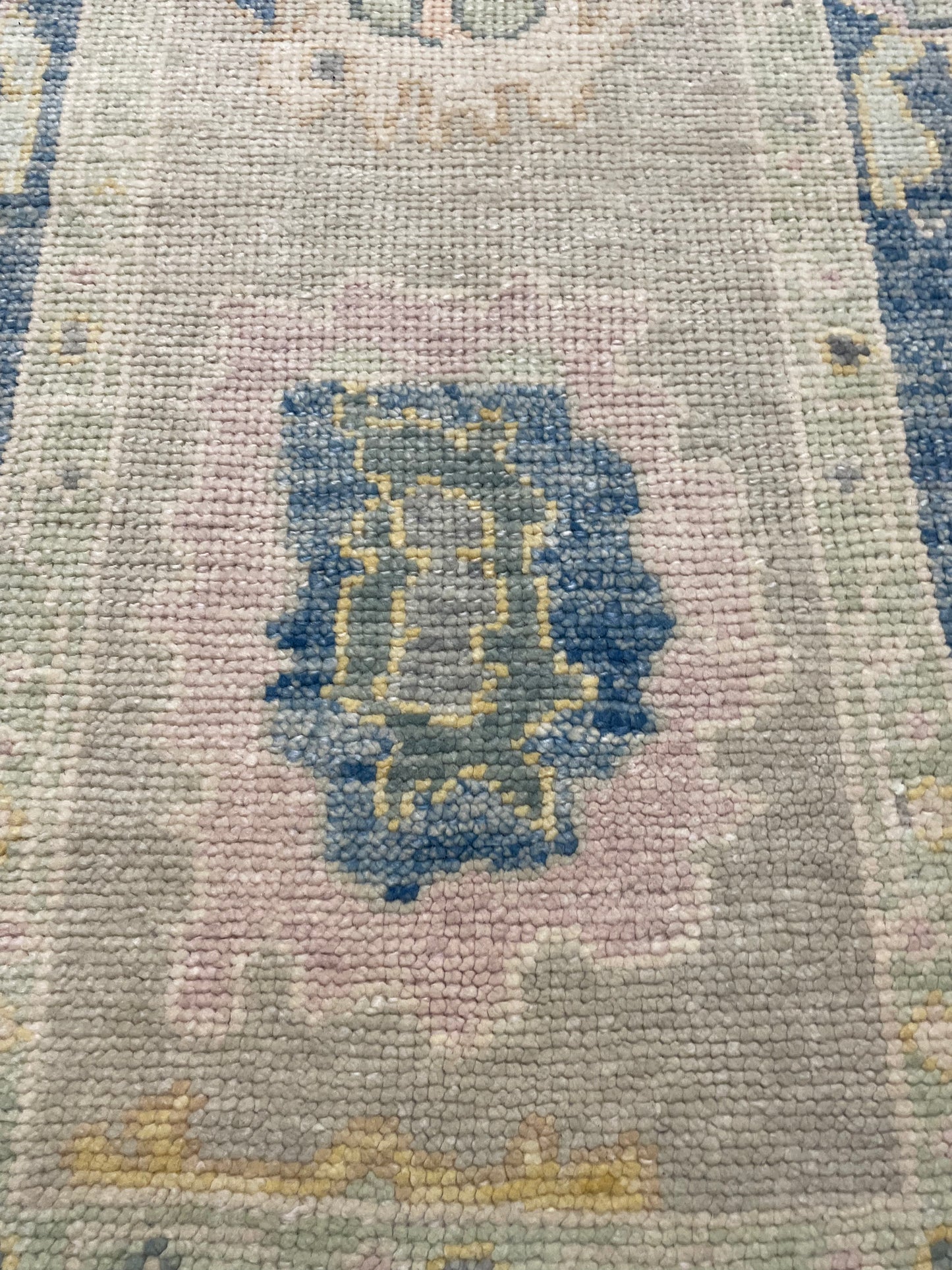Hand-Knotted Wool Rug Turkish Oushak 2'11" x 15'1"