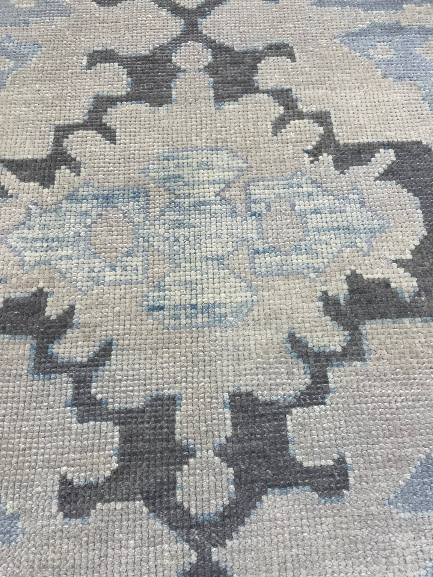 Hand-Knotted Wool Rug Turkish Oushak 9'7" x 12'1"