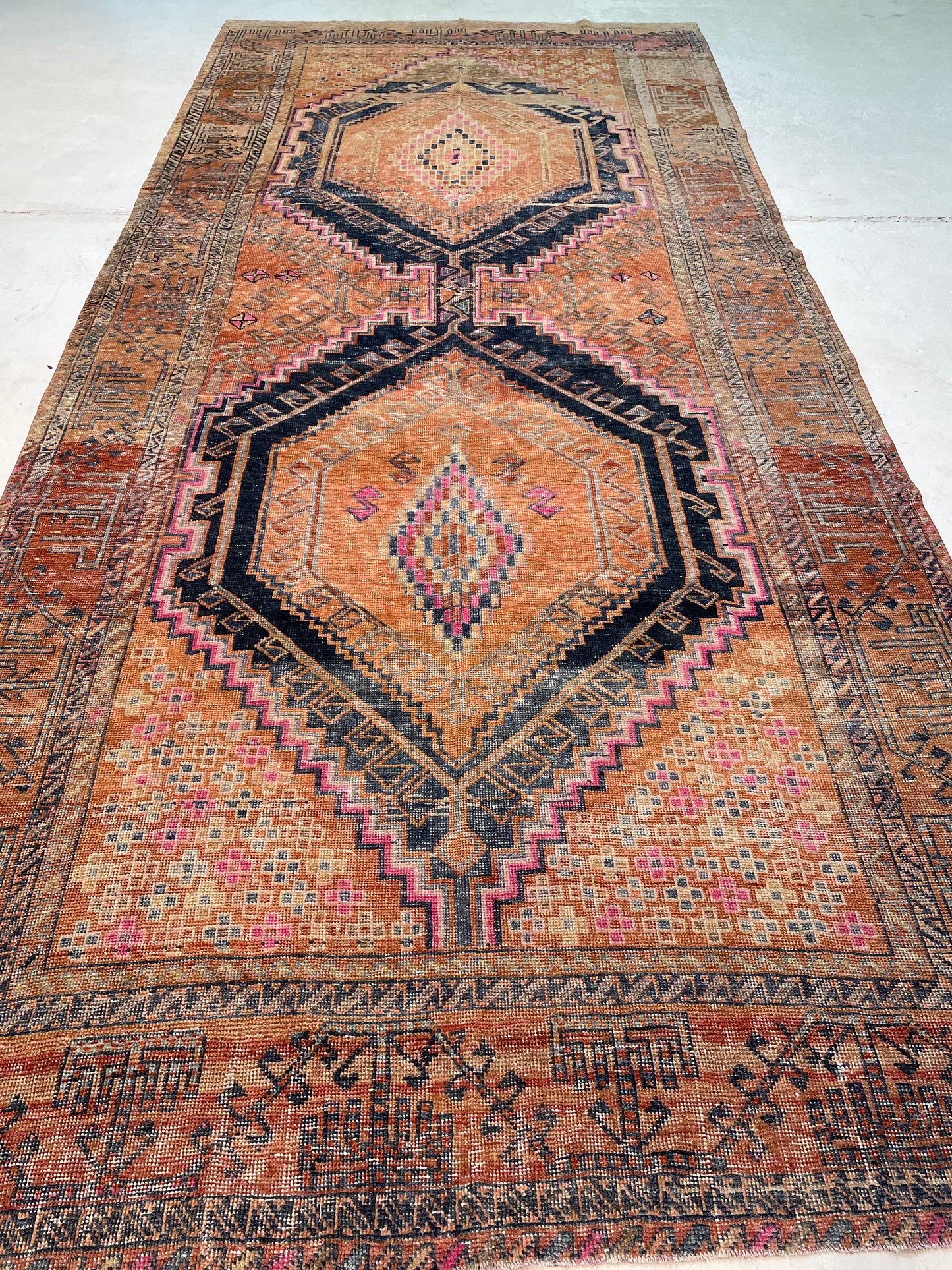 Hand-Knotted Wool Gallery Size Turkish Oushak 6'3" x 13'10"