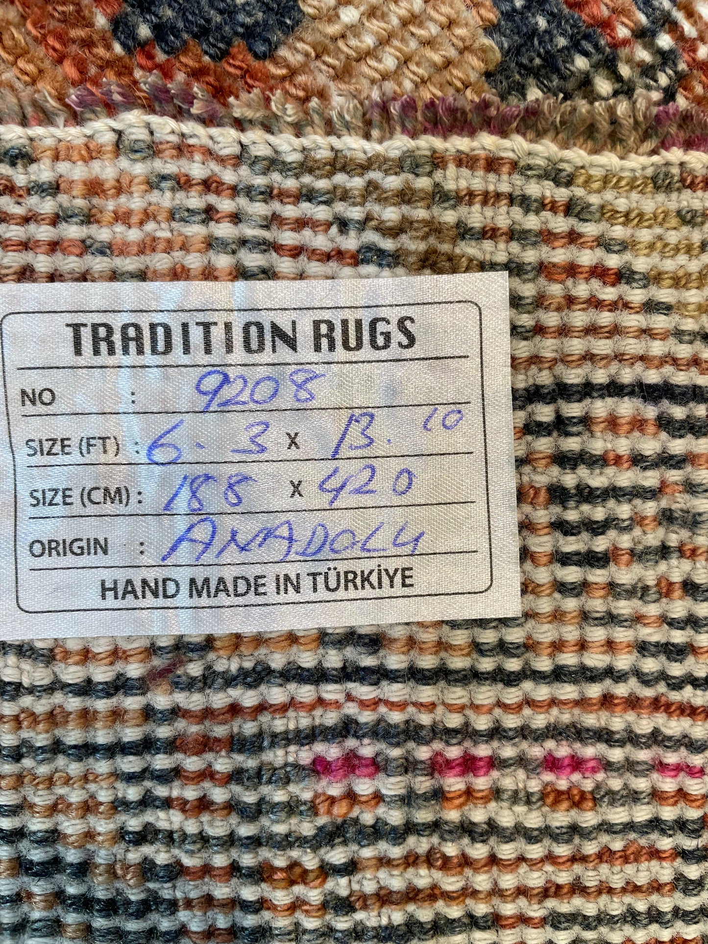 Hand-Knotted Wool Gallery Size Turkish Oushak 6'3" x 13'10"