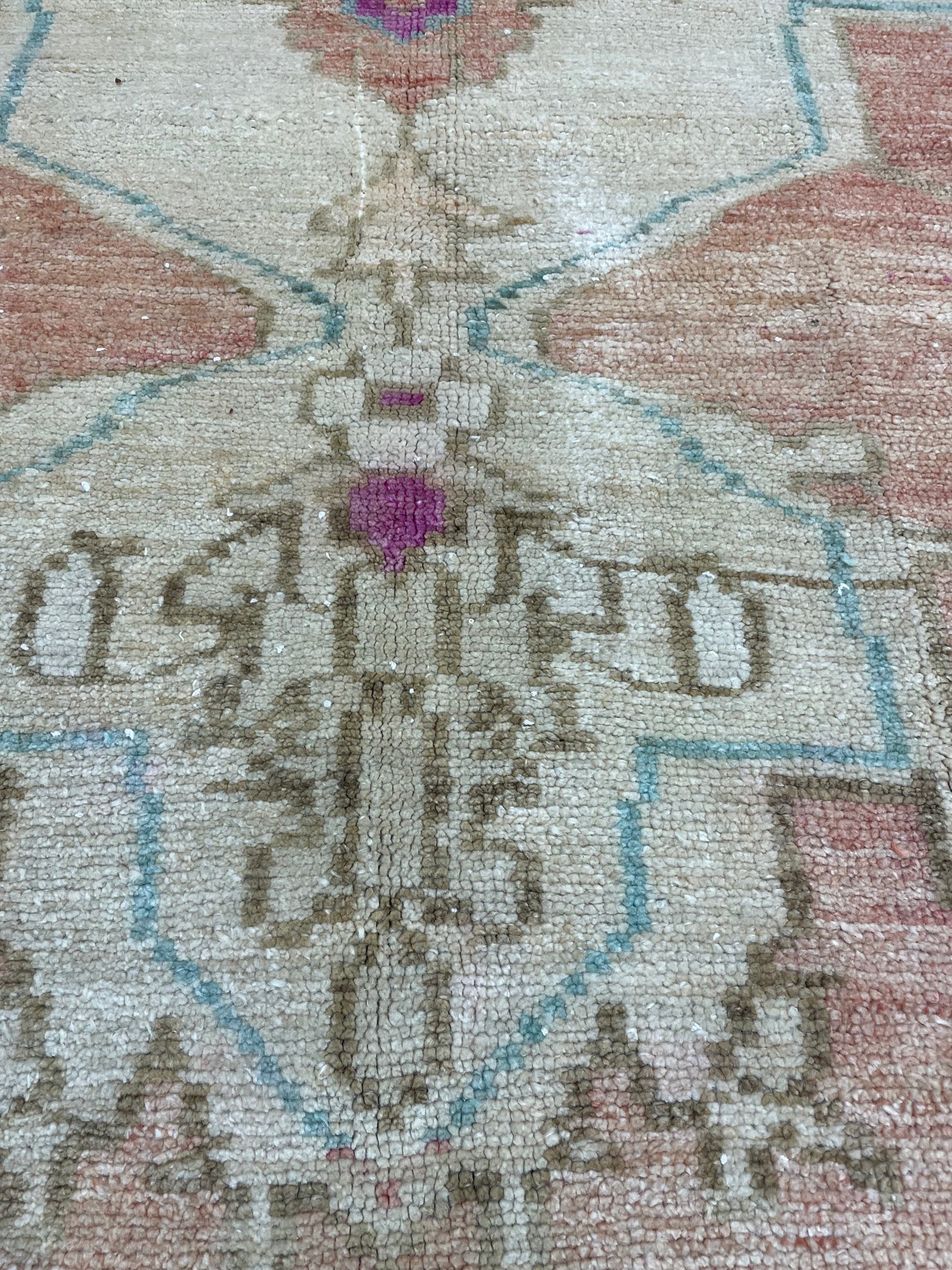 Hand-Knotted Wool Gallery Size Turkish Oushak 6' x 13'5"