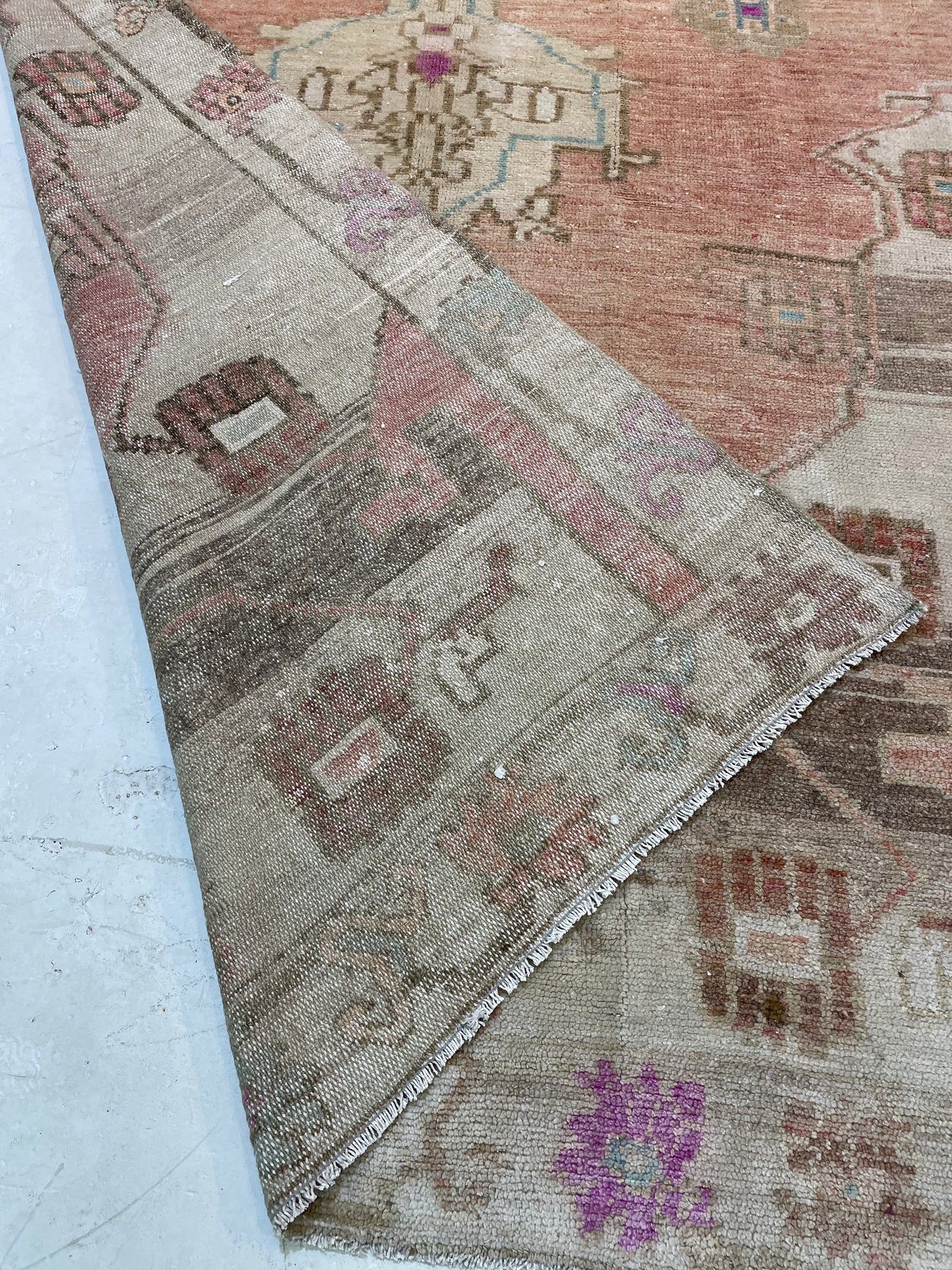 Hand-Knotted Wool Gallery Size Turkish Oushak 6' x 13'5"