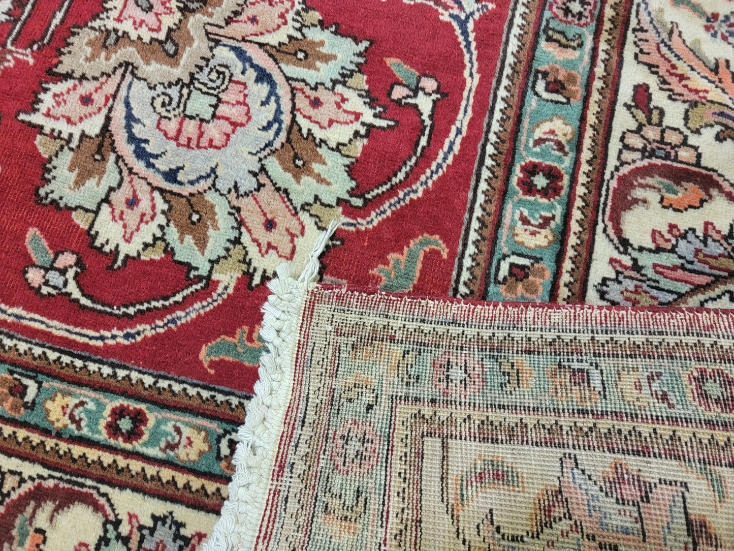 Hand-Knotted Wool Rug Tabriz 10' x 13"