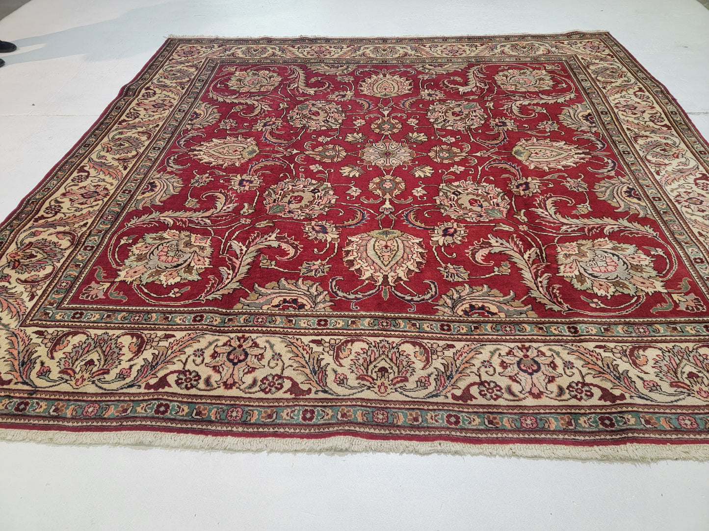 Hand-Knotted Wool Rug Tabriz 10' x 13"
