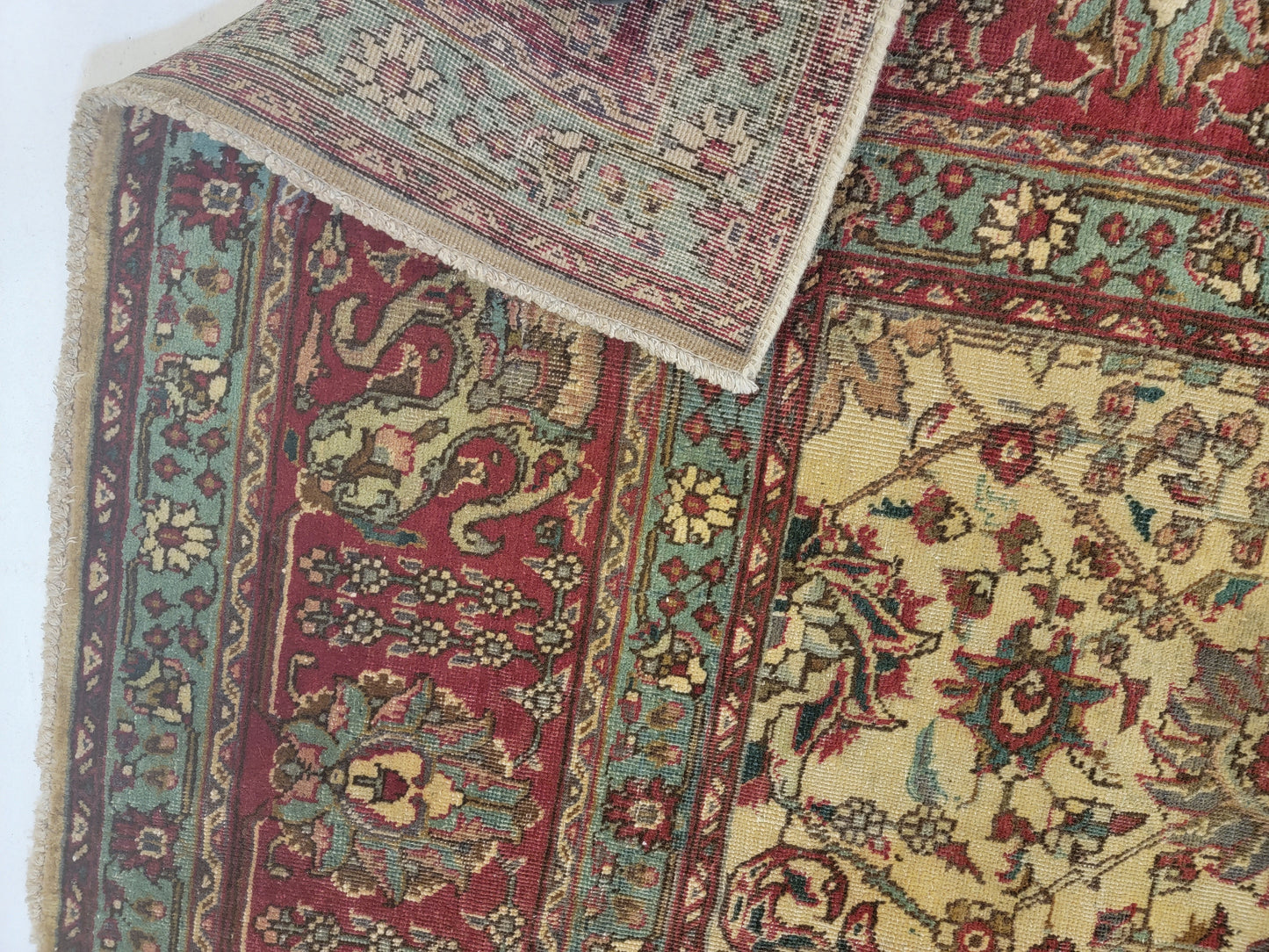Hand-Knotted Wool Rug Tabriz 9'9" x 12'9"